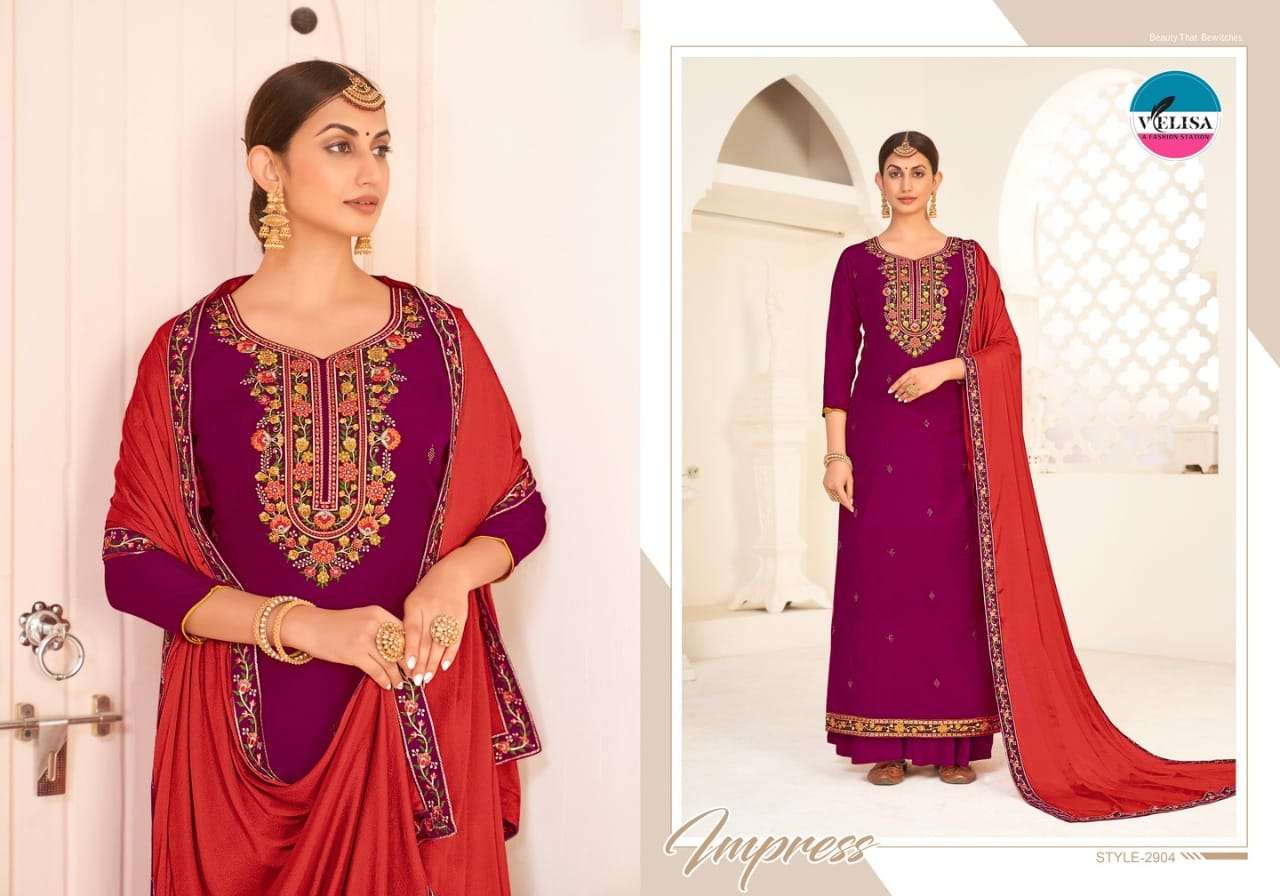 MANDIRA BY VELISA 2901 TO 2904 SERIES BEAUTIFUL SUITS COLORFUL STYLISH FANCY CASUAL WEAR & ETHNIC WEAR PURE PARAMPARA SILK DRESSES AT WHOLESALE PRICE