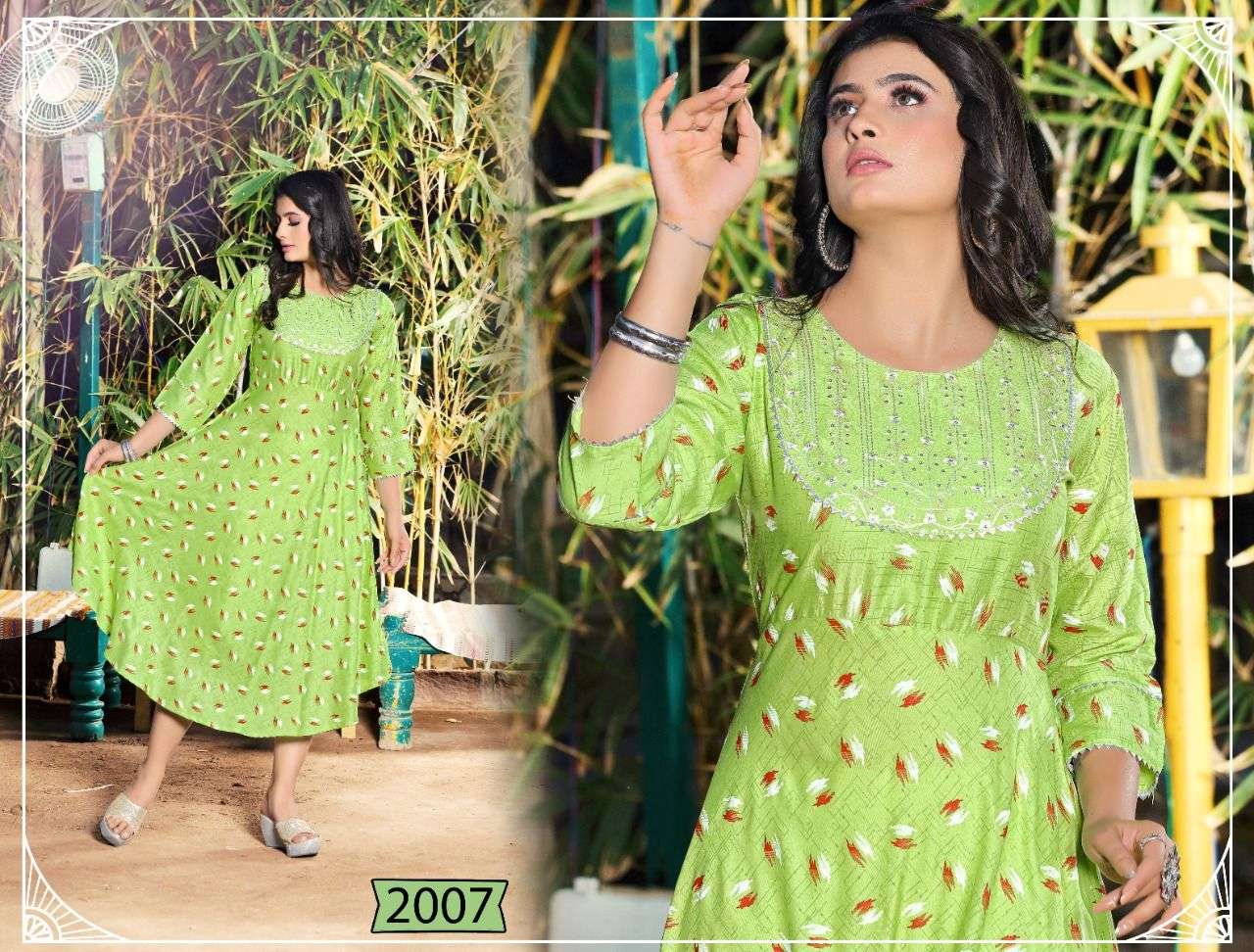 BLUSH BY BEAUTY QUEEN 2001 TO 2008 SERIES DESIGNER STYLISH FANCY COLORFUL BEAUTIFUL PARTY WEAR & ETHNIC WEAR COLLECTION RAYON EMBROIDERY KURTIS AT WHOLESALE PRICE