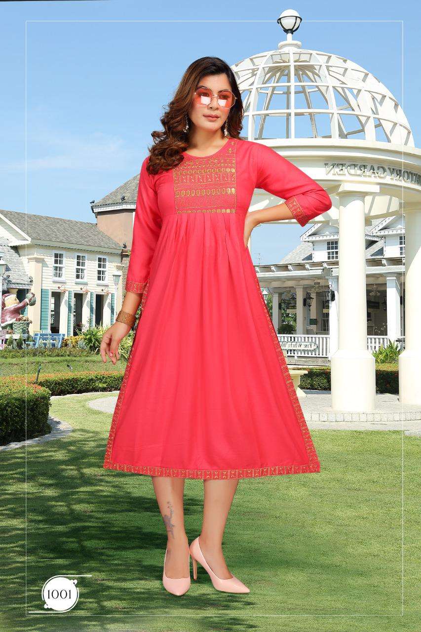 SIZUKA VOL-2 BY KAAMIRI 1001 TO 1008 SERIES DESIGNER STYLISH FANCY COLORFUL BEAUTIFUL PARTY WEAR & ETHNIC WEAR COLLECTION RAYON EMBROIDERY KURTIS AT WHOLESALE PRICE
