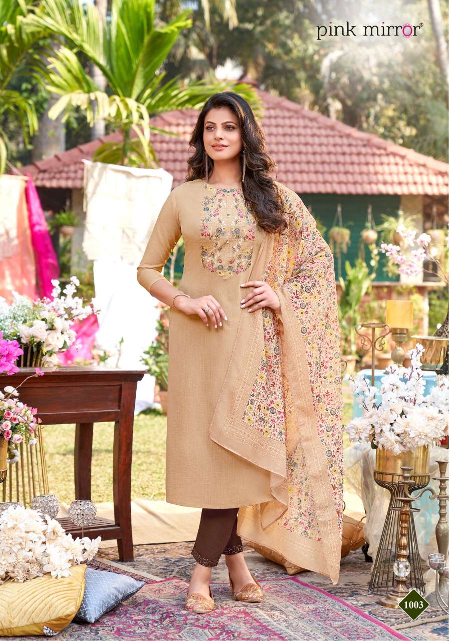 PRECIOUS BY PINK MIRROR 1001 TO 1006 SERIES BEAUTIFUL SUITS COLORFUL STYLISH FANCY CASUAL WEAR & ETHNIC WEAR VISCOSE SILK EMBROIDERED DRESSES AT WHOLESALE PRICE