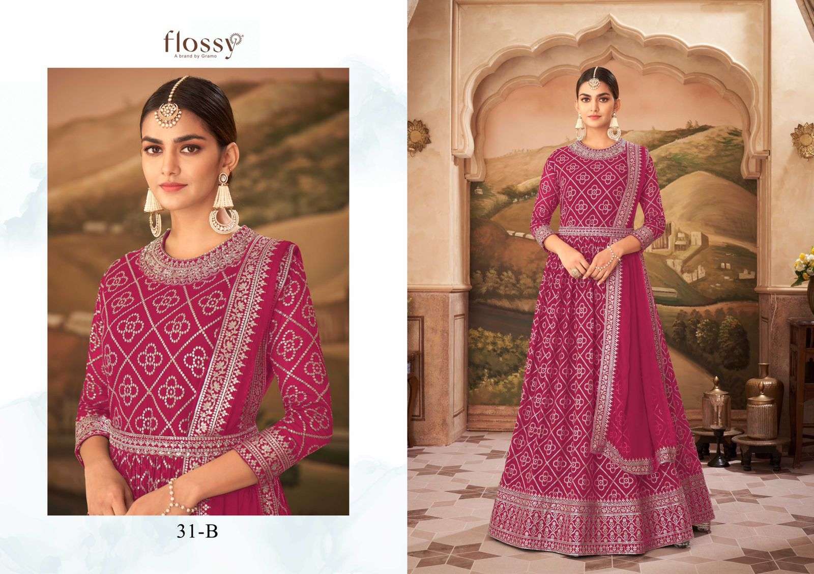 Rooh Colour Vol-2 By Flossy 31-A To 31-D Series Beautiful Anarkali Suits Colorful Stylish Fancy Casual Wear & Ethnic Wear Heavy Real Georgette Dresses At Wholesale Price