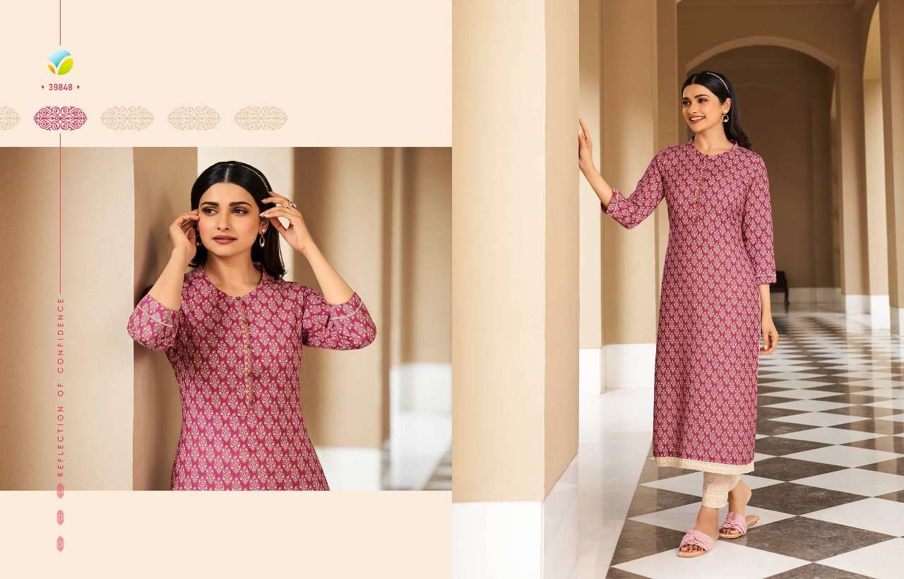 TUMBAA SUMMER BY VINAY FASHION 39841 TO 36848 SERIES DESIGNER STYLISH FANCY COLORFUL BEAUTIFUL PARTY WEAR & ETHNIC WEAR COLLECTION COTTON EMBROIDERED KURTIS WITH BOTTOM AT WHOLESALE PRICE