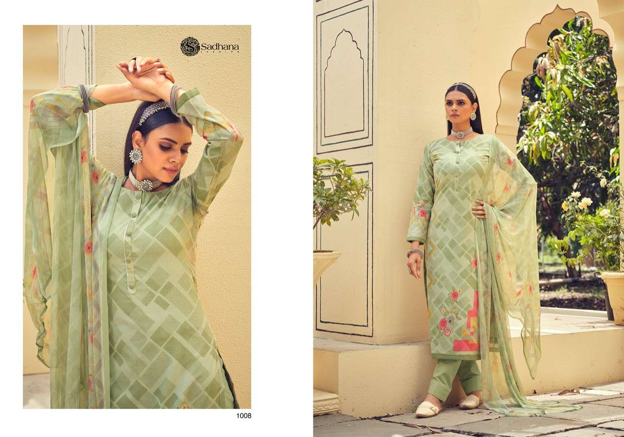 ELAAN E ISHQ BY SADHANA FASHION 1001 TO 1008 SERIES BEAUTIFUL SUITS COLORFUL STYLISH FANCY CASUAL WEAR & ETHNIC WEAR PURE LAWN COTTON DIGITAL PRINT DRESSES AT WHOLESALE PRICE