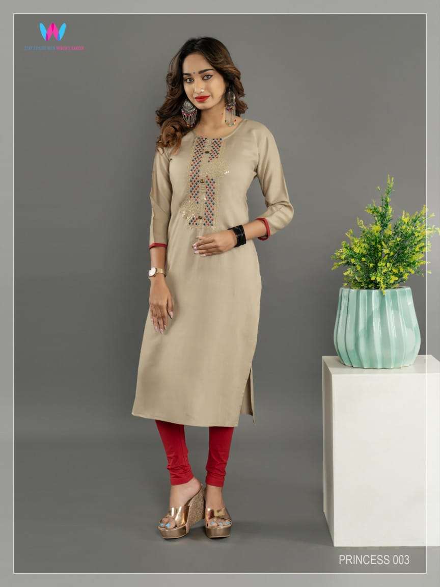 PRINCESS VOL-1 BY WOMENS HANGER 001 TO 006 SERIES DESIGNER STYLISH FANCY COLORFUL BEAUTIFUL PARTY WEAR & ETHNIC WEAR COLLECTION RAYON EMBROIDERY KURTIS AT WHOLESALE PRICE