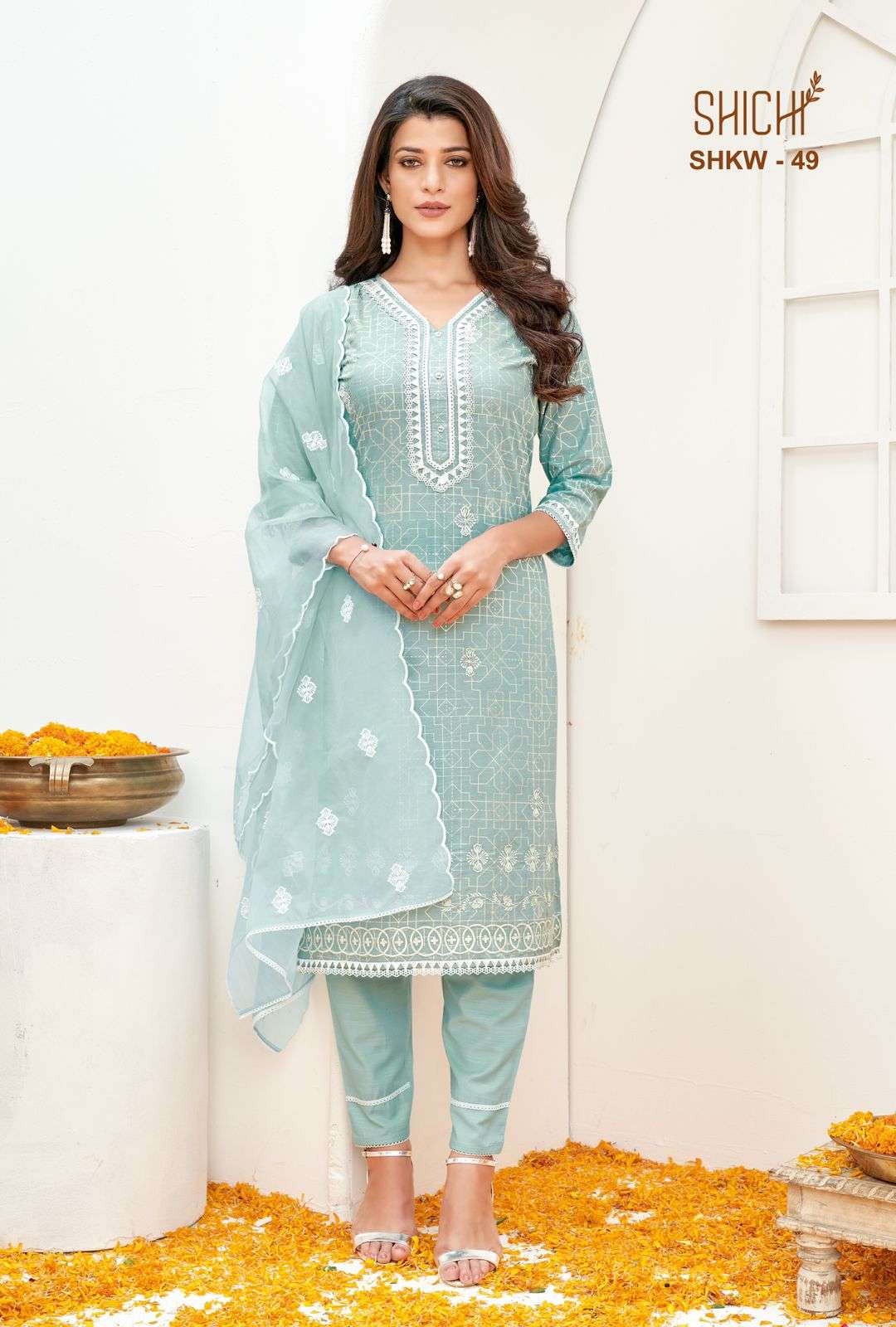 KHWAB COLLECTION BY SHICHI 49 TO 54 SERIES BEAUTIFUL SUITS COLORFUL STYLISH FANCY CASUAL WEAR & ETHNIC WEAR COTTON DRESSES AT WHOLESALE PRICE
