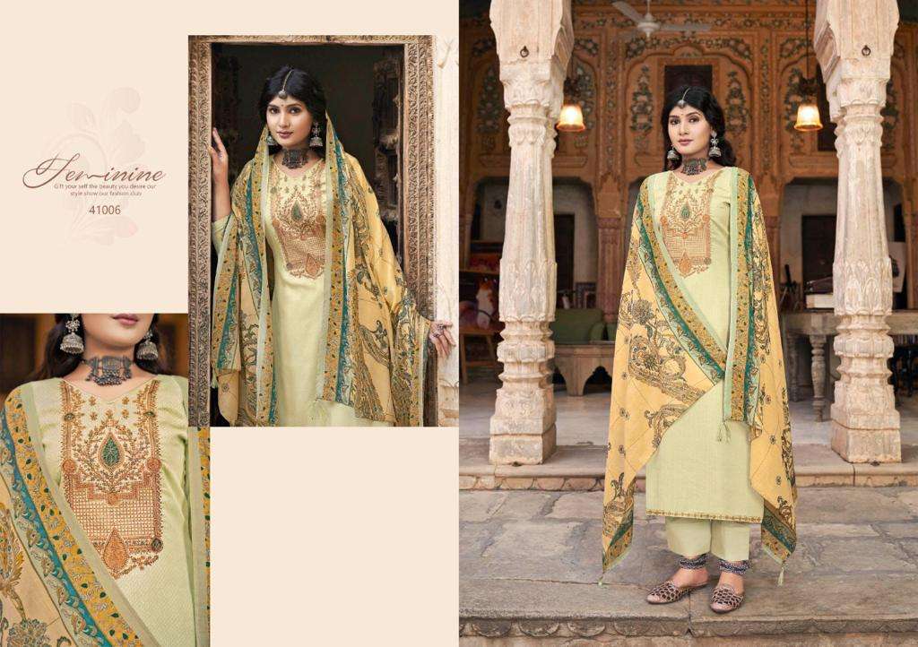 NOREEN BY SELTOS 41001 TO 41008 SERIES BEAUTIFUL SUITS COLORFUL STYLISH FANCY CASUAL WEAR & ETHNIC WEAR PURE JAM PRINT DRESSES AT WHOLESALE PRICE