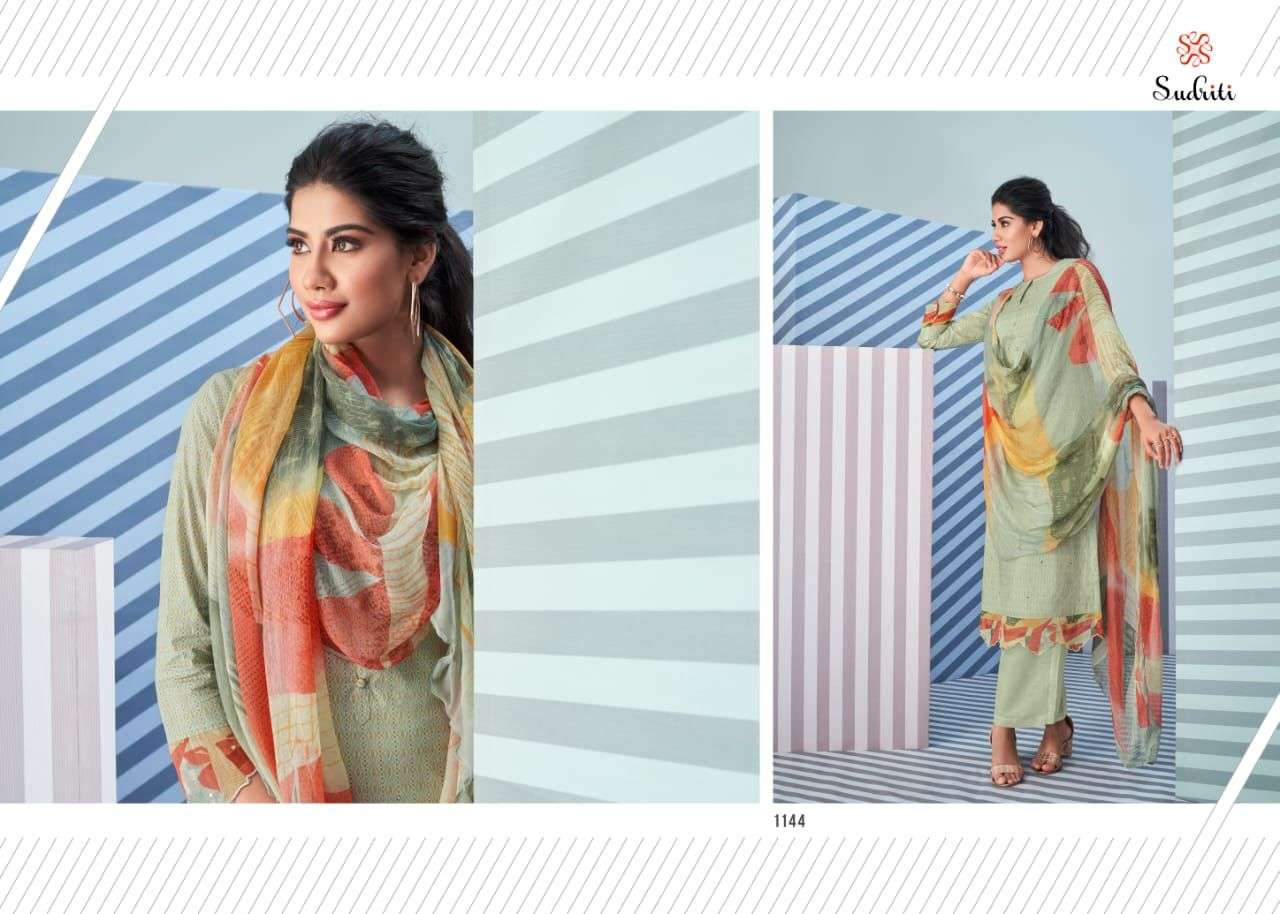 LINE OF ART BY SUDRITI BEAUTIFUL SUITS COLORFUL STYLISH FANCY CASUAL WEAR & ETHNIC WEAR PURE COTTON PRINT DRESSES AT WHOLESALE PRICE