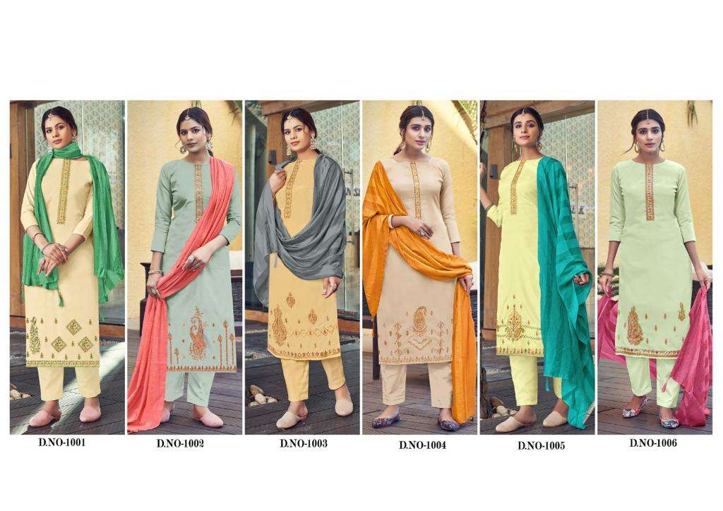 ATHEENA BY SELTOS 1001 TO 1006 SERIES BEAUTIFUL SUITS COLORFUL STYLISH FANCY CASUAL WEAR & ETHNIC WEAR PURE COTTON SILK DRESSES AT WHOLESALE PRICE