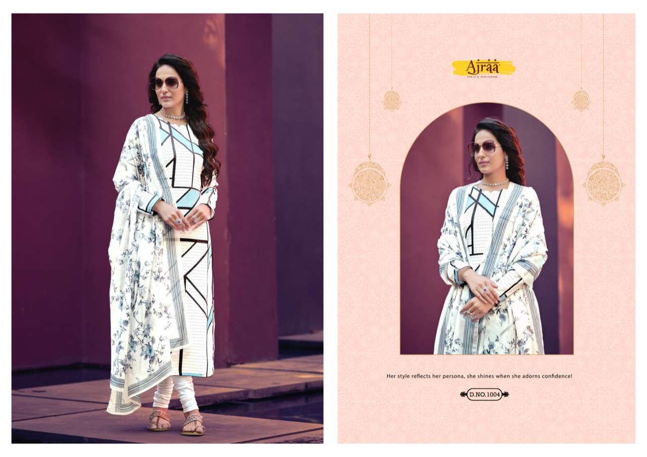 SHANAYA BY AJRAA 1001 TO 1007 SERIES BEAUTIFUL SUITS COLORFUL STYLISH FANCY CASUAL WEAR & ETHNIC WEAR COTTON DIGITAL PRINT DRESSES AT WHOLESALE PRICE