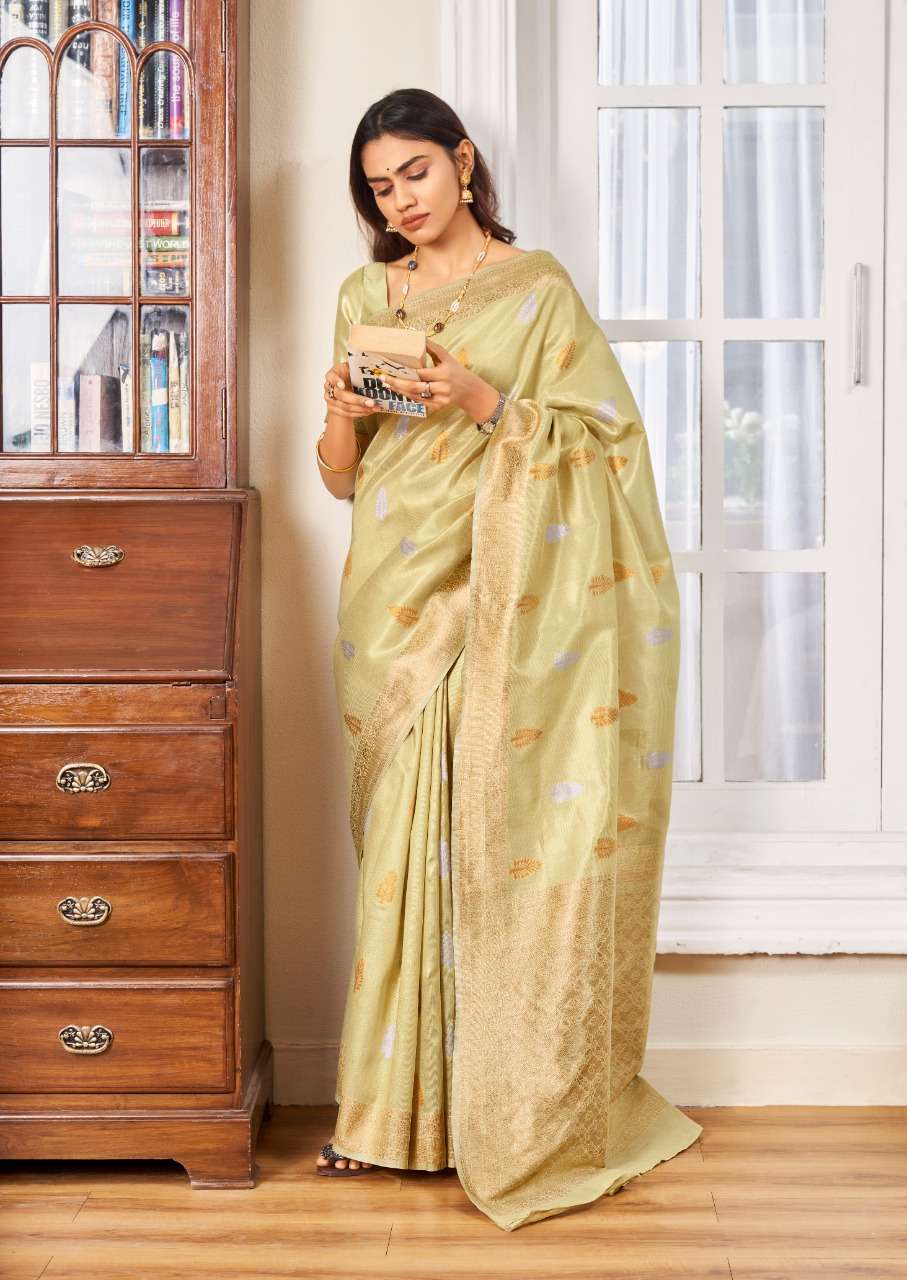 MERAKI BY REVANTA 10101 TO 10105 SERIES INDIAN TRADITIONAL WEAR COLLECTION BEAUTIFUL STYLISH FANCY COLORFUL PARTY WEAR & OCCASIONAL WEAR KORA SILK SAREES AT WHOLESALE PRICE