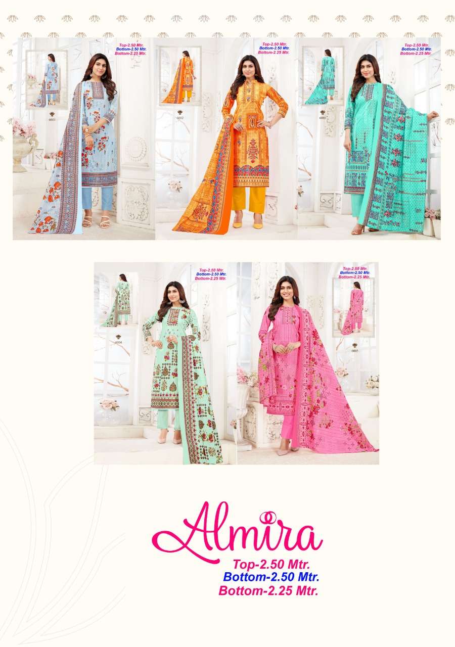 Almira Vol-6 By Apana Cotton 1001 To 1006 Series Beautiful Stylish Suits Fancy Colorful Casual Wear & Ethnic Wear & Ready To Wear Cotton Printed Dresses At Wholesale Price