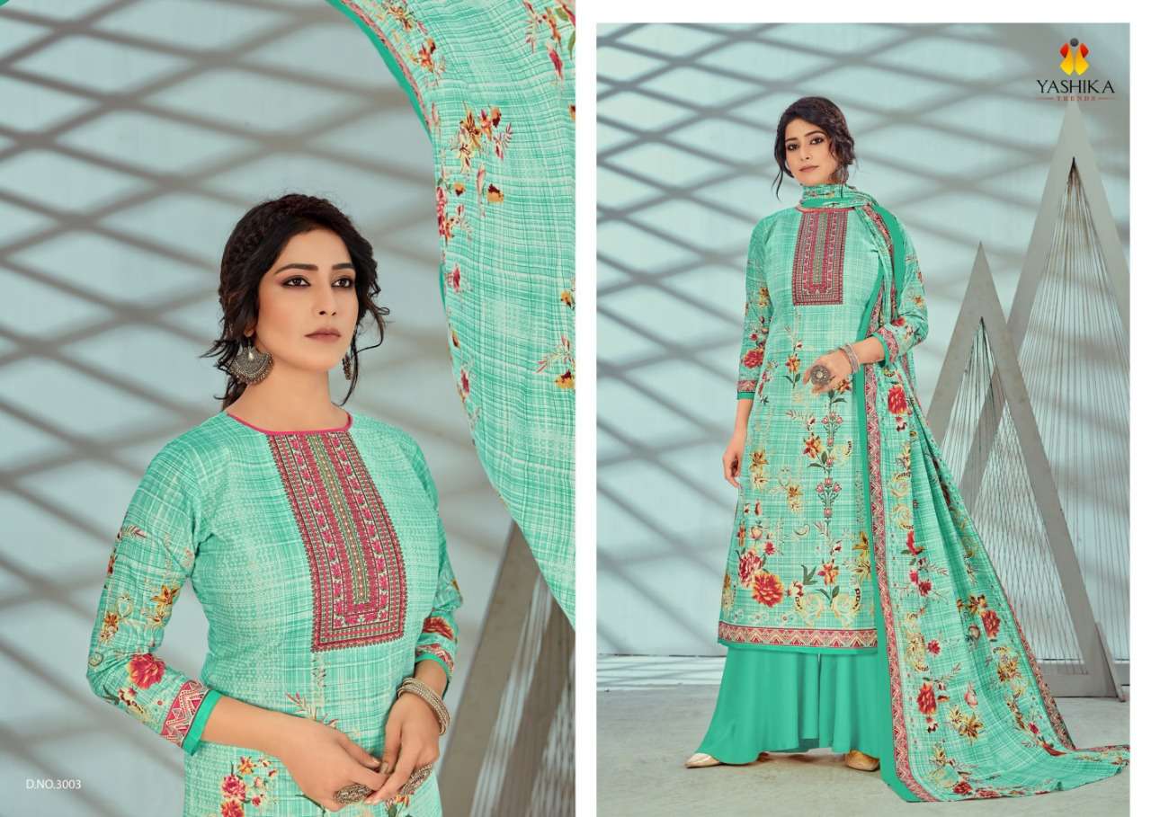 ZULFFAT VOL-3 NX BY YASHIKA TRENDS BEAUTIFUL STYLISH SUITS FANCY COLORFUL CASUAL WEAR & ETHNIC WEAR & READY TO WEAR PURE CAMBRIC PRINTED DRESSES AT WHOLESALE PRICE