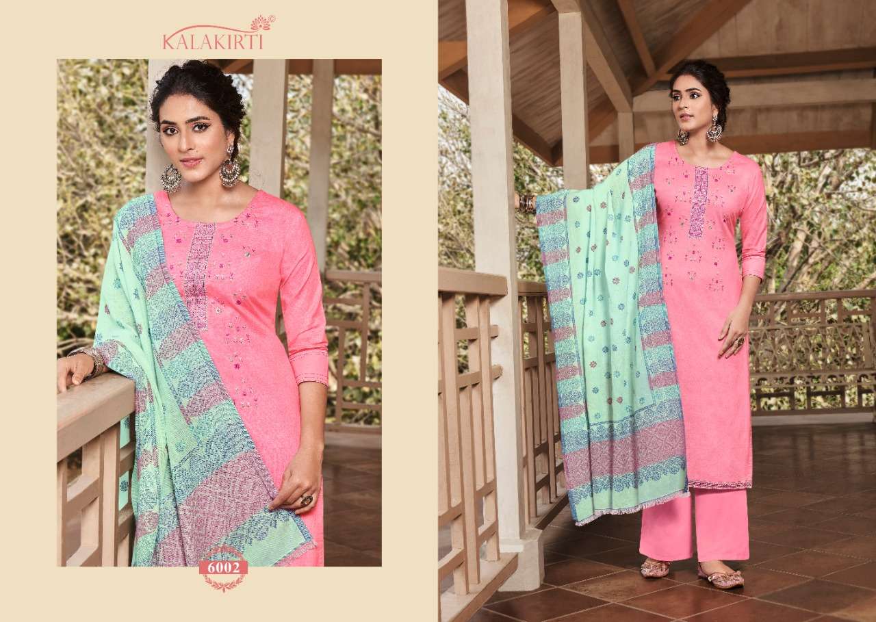 SAFAR BY KALAKIRTI 6001 TO 6006 SERIES BEAUTIFUL SUITS COLORFUL STYLISH FANCY CASUAL WEAR & ETHNIC WEAR PURE CAMBRIC PRINT DRESSES AT WHOLESALE PRICE