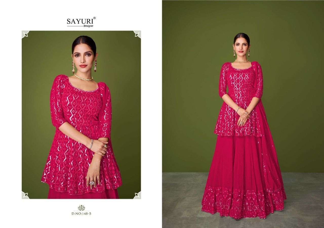 Murad By Sayuri 148-A To 148-E Series Beautiful Suits Colorful Stylish Fancy Casual Wear & Ethnic Wear Real Georgette Dresses At Wholesale Price