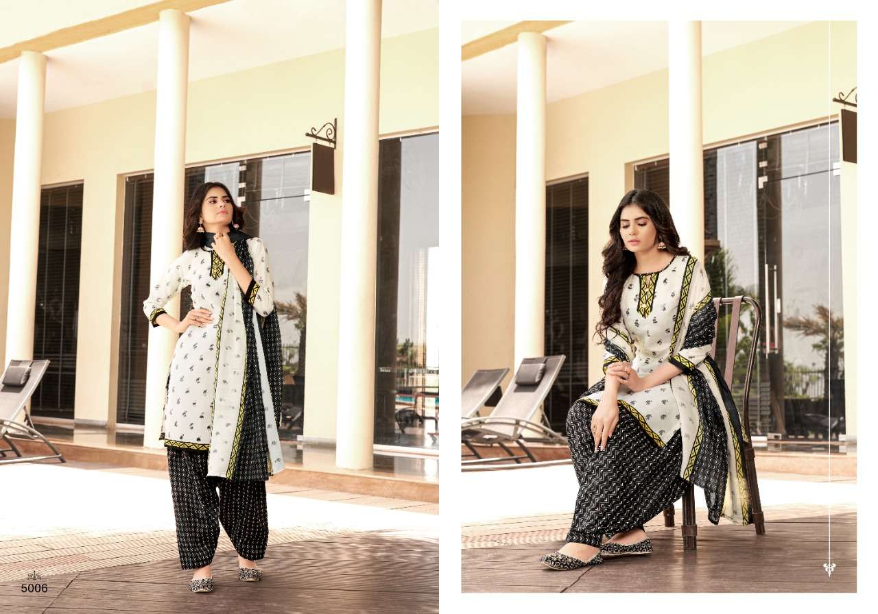 NON STOP VOL-50 BY SWEETY FASHION 5001 TO 5012 SERIES BEAUTIFUL SUITS COLORFUL STYLISH FANCY CASUAL WEAR & ETHNIC WEAR SOFT COTTON PRINT DRESSES AT WHOLESALE PRICE