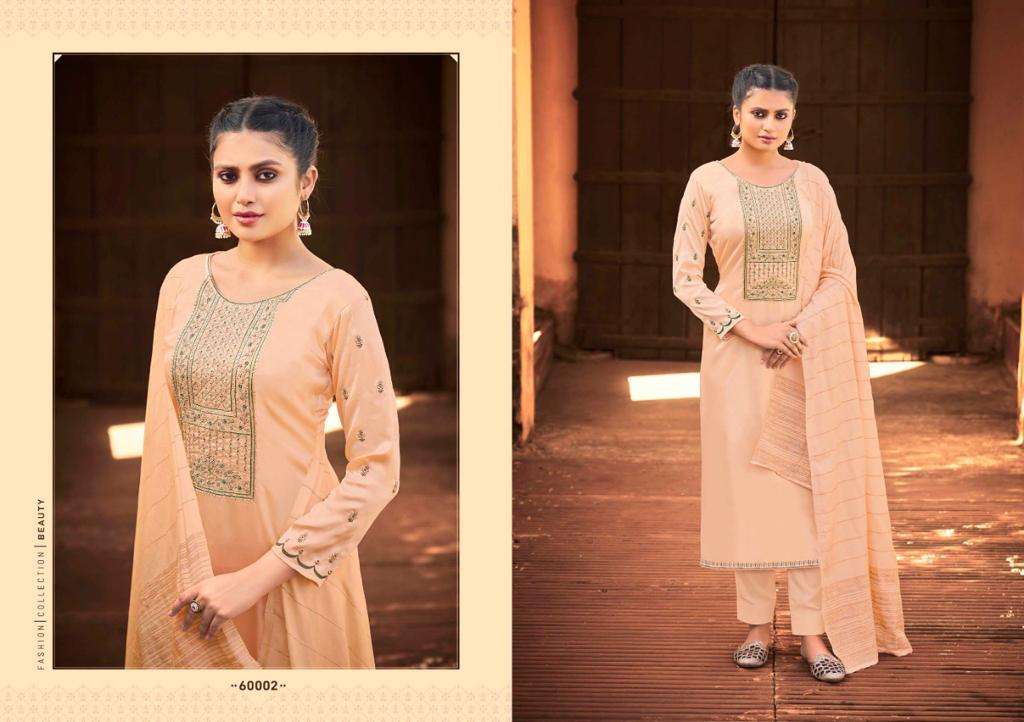 ELIZA BY SELTOS 60001 TO 60006 SERIES BEAUTIFUL SUITS COLORFUL STYLISH FANCY CASUAL WEAR & ETHNIC WEAR PURE COTTON SILK DRESSES AT WHOLESALE PRICE