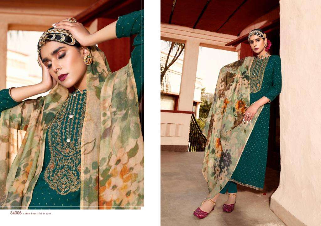 EHAANI BY SELTOS 34001 TO 34006 SERIES BEAUTIFUL SUITS COLORFUL STYLISH FANCY CASUAL WEAR & ETHNIC WEAR VISCOSE RAYON SILK DRESSES AT WHOLESALE PRICE