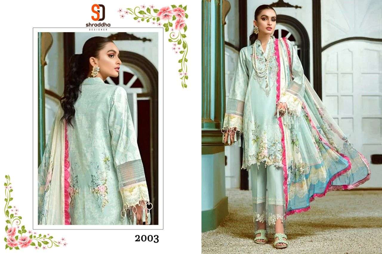FIRDOUS URBANE VOL-2 BY SHRADDHA DESIGNER 2001 TO 2006 SERIES BEAUTIFUL PAKISTANI SUITS STYLISH FANCY COLORFUL PARTY WEAR & OCCASIONAL WEAR LAWN COTTON PRINT WITH EMBROIDERY DRESSES AT WHOLESALE PRICE