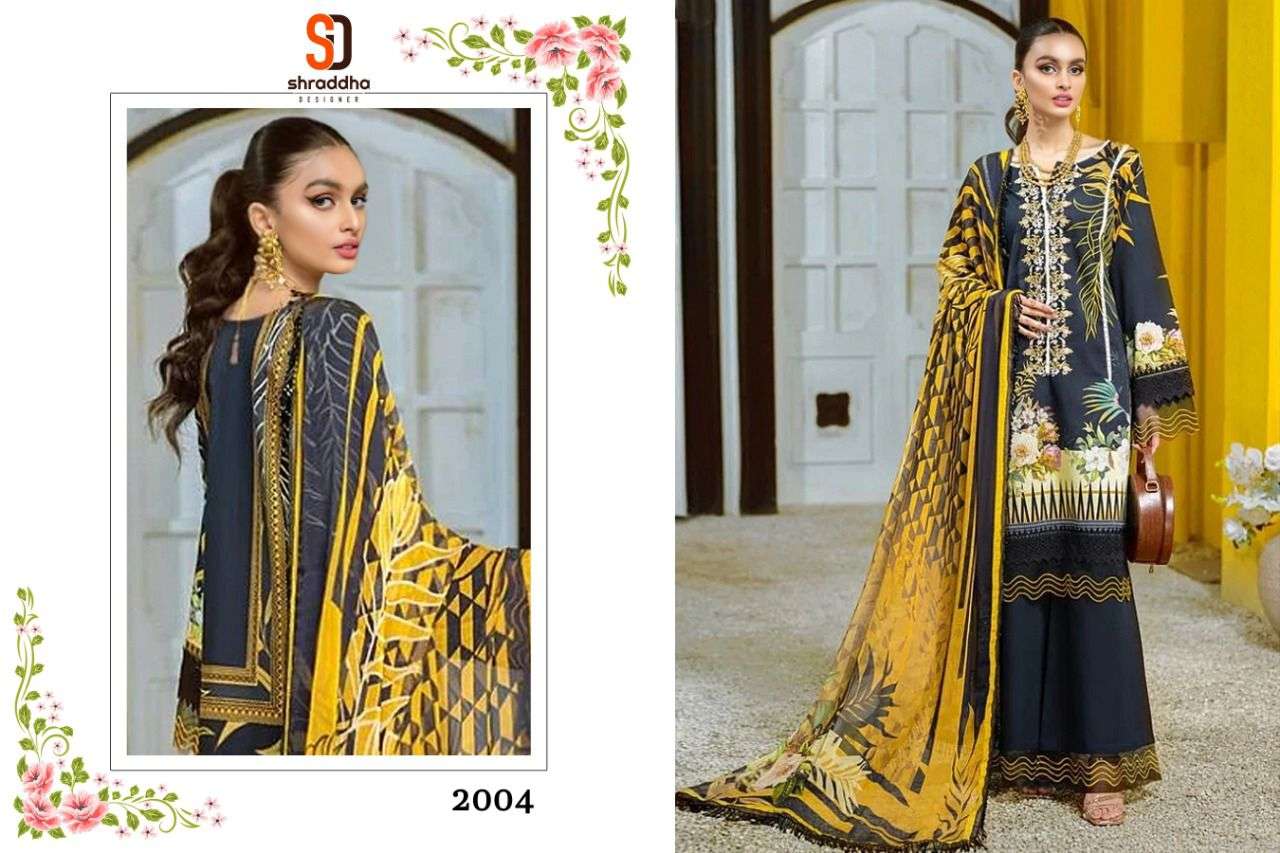 FIRDOUS URBANE VOL-2 BY SHRADDHA DESIGNER 2001 TO 2006 SERIES BEAUTIFUL PAKISTANI SUITS STYLISH FANCY COLORFUL PARTY WEAR & OCCASIONAL WEAR LAWN COTTON PRINT WITH EMBROIDERY DRESSES AT WHOLESALE PRICE