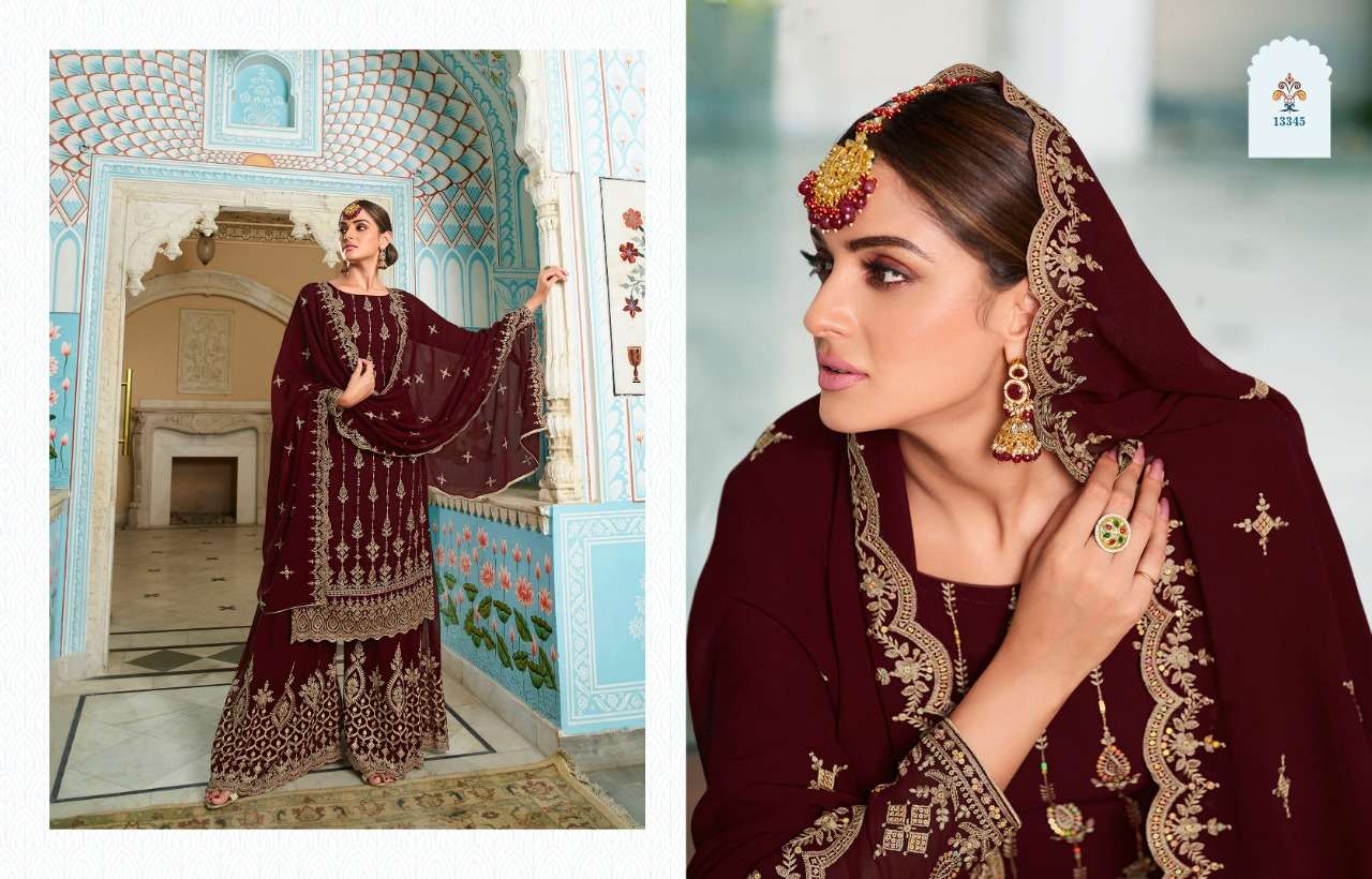 SIMRAN BY ZISA 13341 TO 13346 SERIES BEAUTIFUL SHARARA SUITS COLORFUL STYLISH FANCY CASUAL WEAR & ETHNIC WEAR BLOOMING GEORGETTE DRESSES AT WHOLESALE PRICE