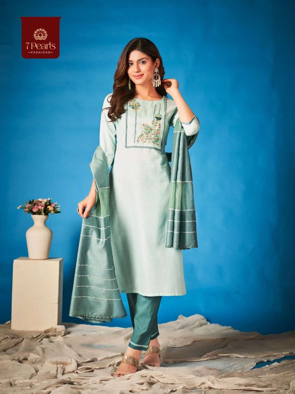 IMPRESSION BY 7 PEARLS 01 TO 04 SERIES BEAUTIFUL SUITS COLORFUL STYLISH FANCY CASUAL WEAR & ETHNIC WEAR COTTON EMBROIDERED DRESSES AT WHOLESALE PRICE