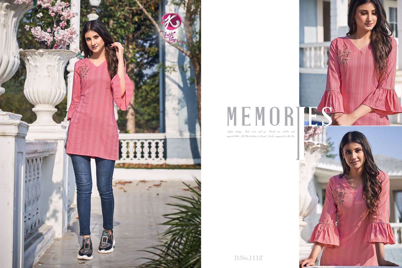 BLOOM BY KURTI TIMES 1111 TO 1114 SERIES DESIGNER STYLISH FANCY COLORFUL BEAUTIFUL PARTY WEAR & ETHNIC WEAR COLLECTION VISCOSE EMBROIDERY KURTIS AT WHOLESALE PRICE