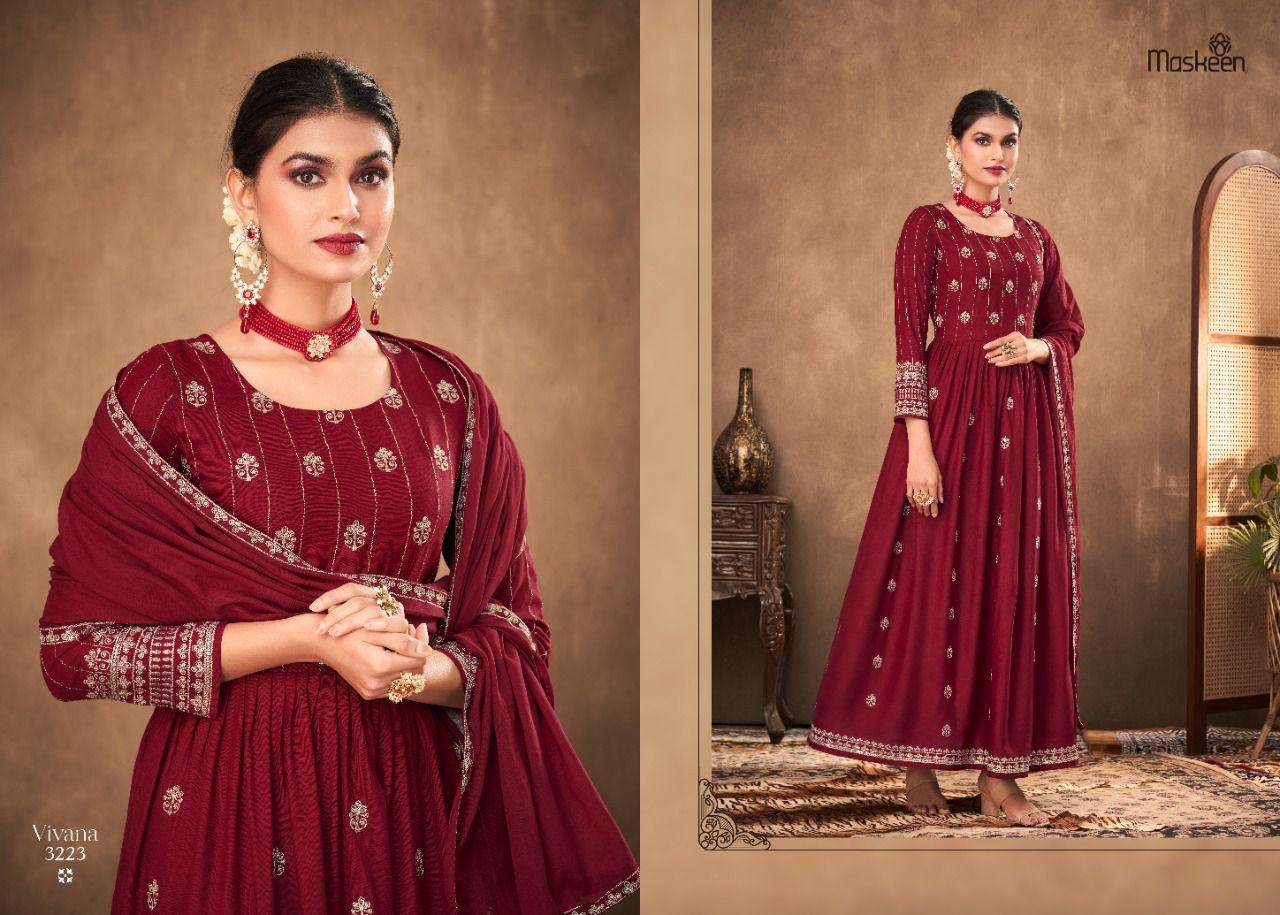 Vivana By Maisha 3223 To 3227 Series Beautiful Suits Colorful Stylish Fancy Casual Wear & Ethnic Wear Pure Viscose Rayon Dresses At Wholesale Price