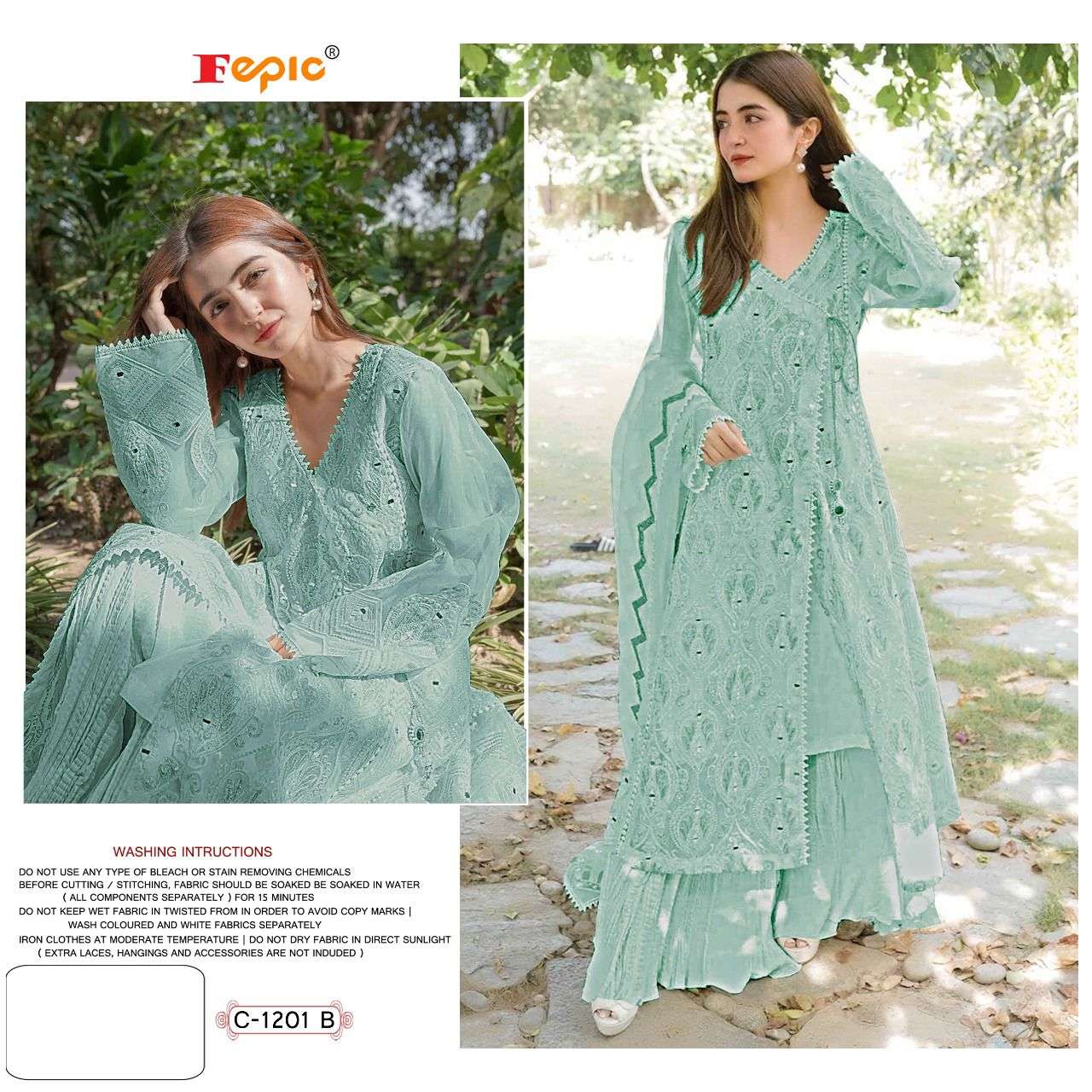 ROSEMEEN 1201 COLOURS BY FEPIC 1201-A TO 1201-C SERIES DESIGNER PAKISTANI SUITS BEAUTIFUL STYLISH FANCY COLORFUL PARTY WEAR & OCCASIONAL WEAR FAUX GEORGETTE EMBROIDERY DRESSES AT WHOLESALE PRICE
