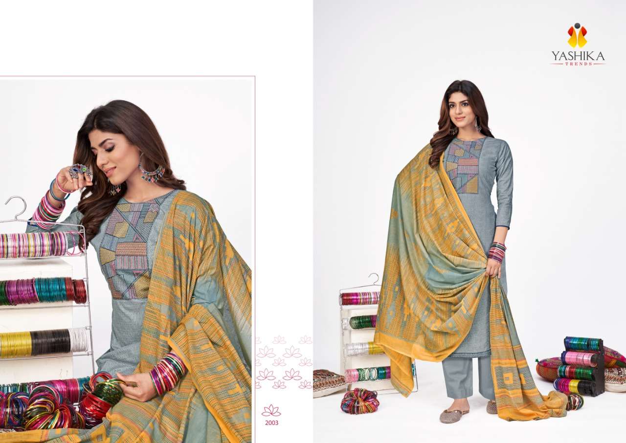 KAANTHA VOL-2 BY YASHIKA TRENDS 2001 TO 2008 SERIES BEAUTIFUL SUITS STYLISH FANCY COLORFUL PARTY WEAR & OCCASIONAL WEAR HEAVY COTTON PRINT DRESSES AT WHOLESALE PRICE
