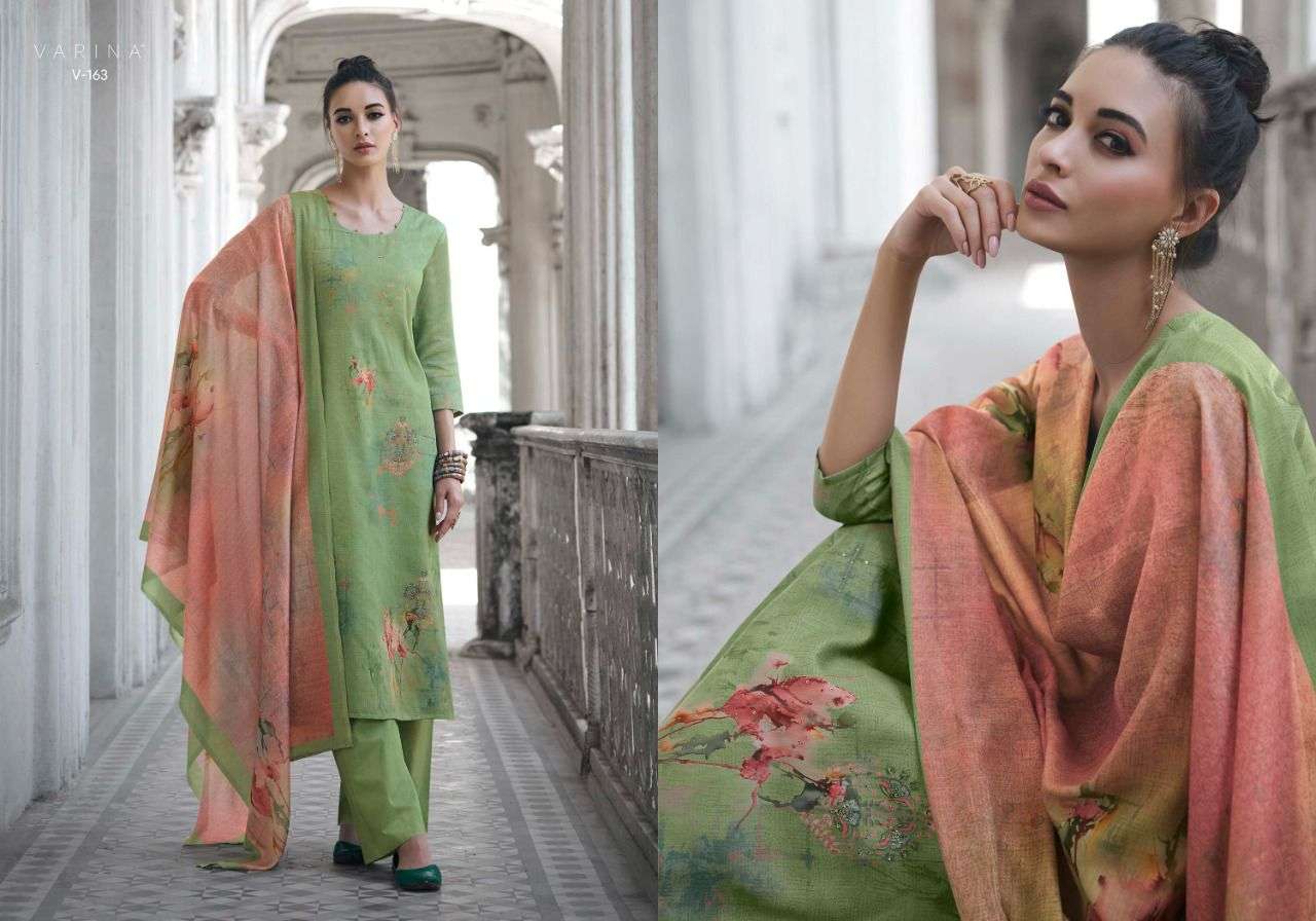 MALEHA BY VARINA 161 TO 168 SERIES BEAUTIFUL SUITS COLORFUL STYLISH FANCY CASUAL WEAR & ETHNIC WEAR SATIN DIGITAL PRINT DRESSES AT WHOLESALE PRICE