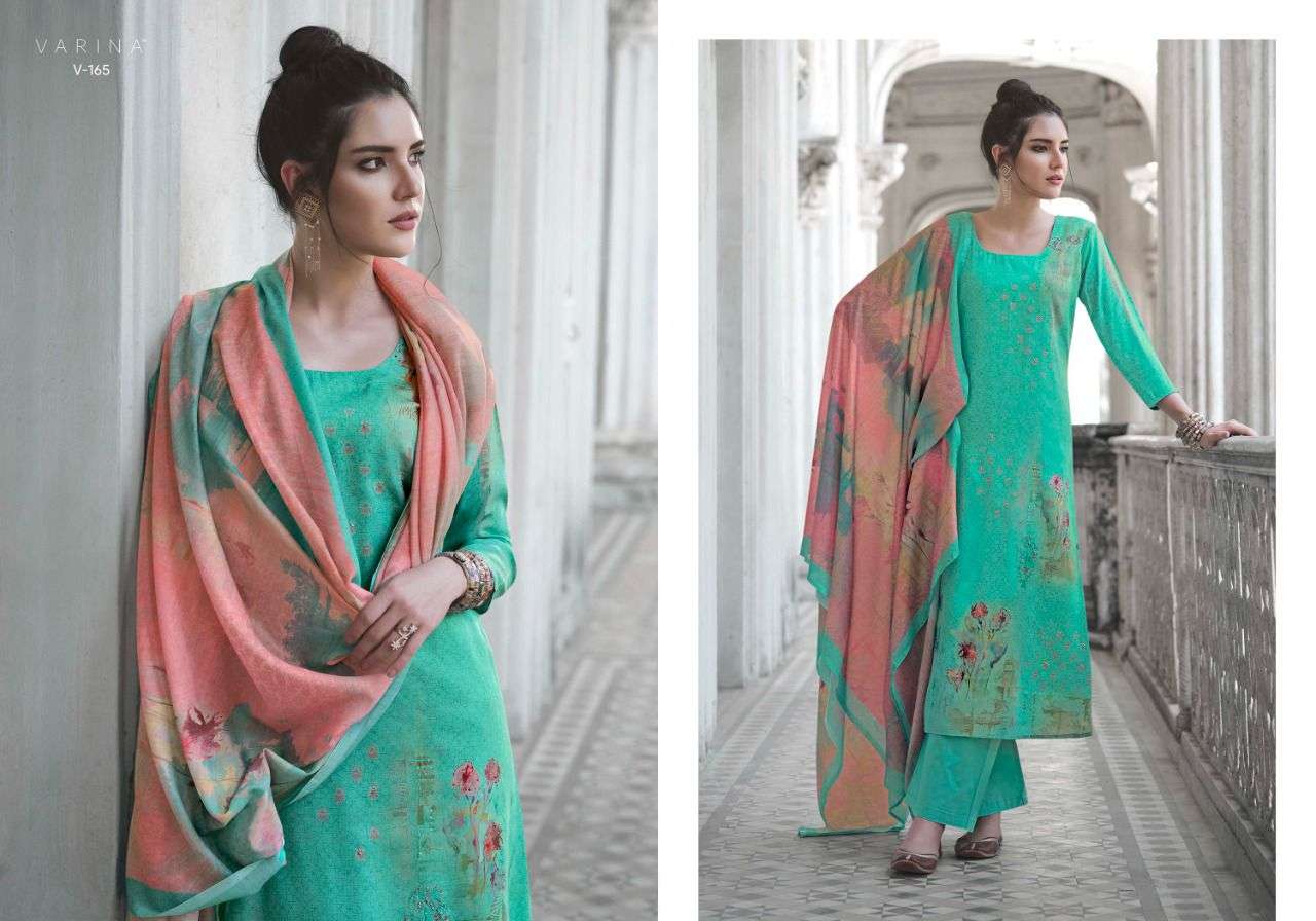 MALEHA BY VARINA 161 TO 168 SERIES BEAUTIFUL SUITS COLORFUL STYLISH FANCY CASUAL WEAR & ETHNIC WEAR SATIN DIGITAL PRINT DRESSES AT WHOLESALE PRICE