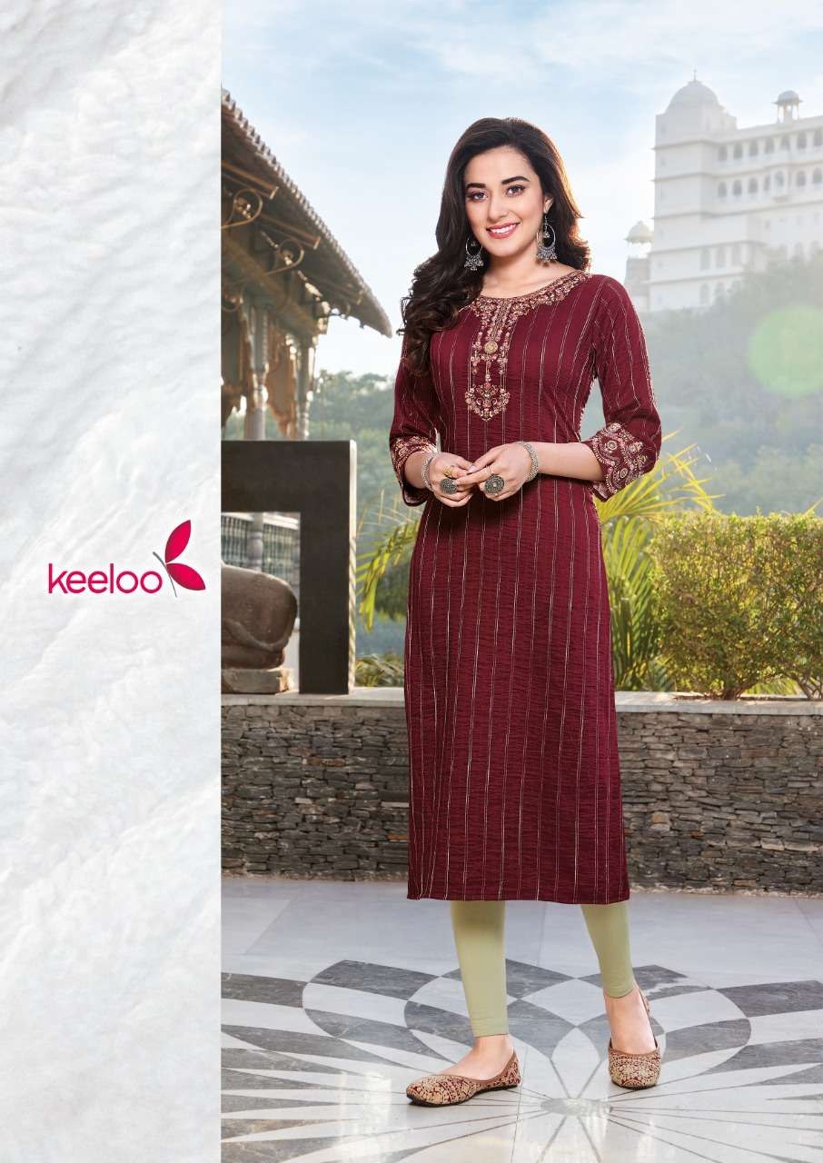 KANIKA BY KEELOO 1007 TO 1012 SERIES DESIGNER STYLISH FANCY COLORFUL BEAUTIFUL PARTY WEAR & ETHNIC WEAR COLLECTION VISCOSE EMBROIDERY KURTIS AT WHOLESALE PRICE