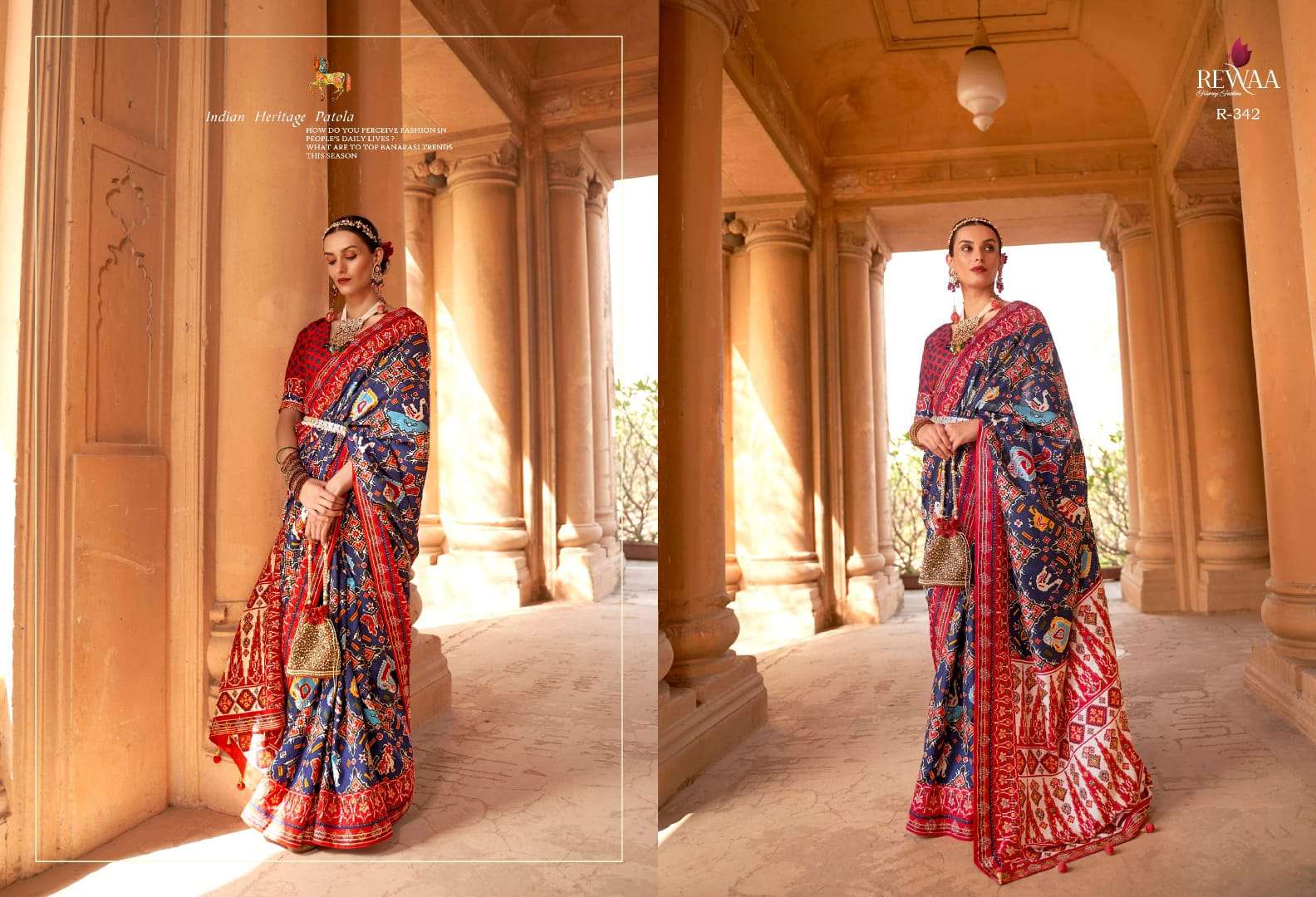 Patola Vol-4 By Rewaa 338 To 348 Series Indian Traditional Wear Collection Beautiful Stylish Fancy Colorful Party Wear & Occasional Wear Patola Sarees At Wholesale Price