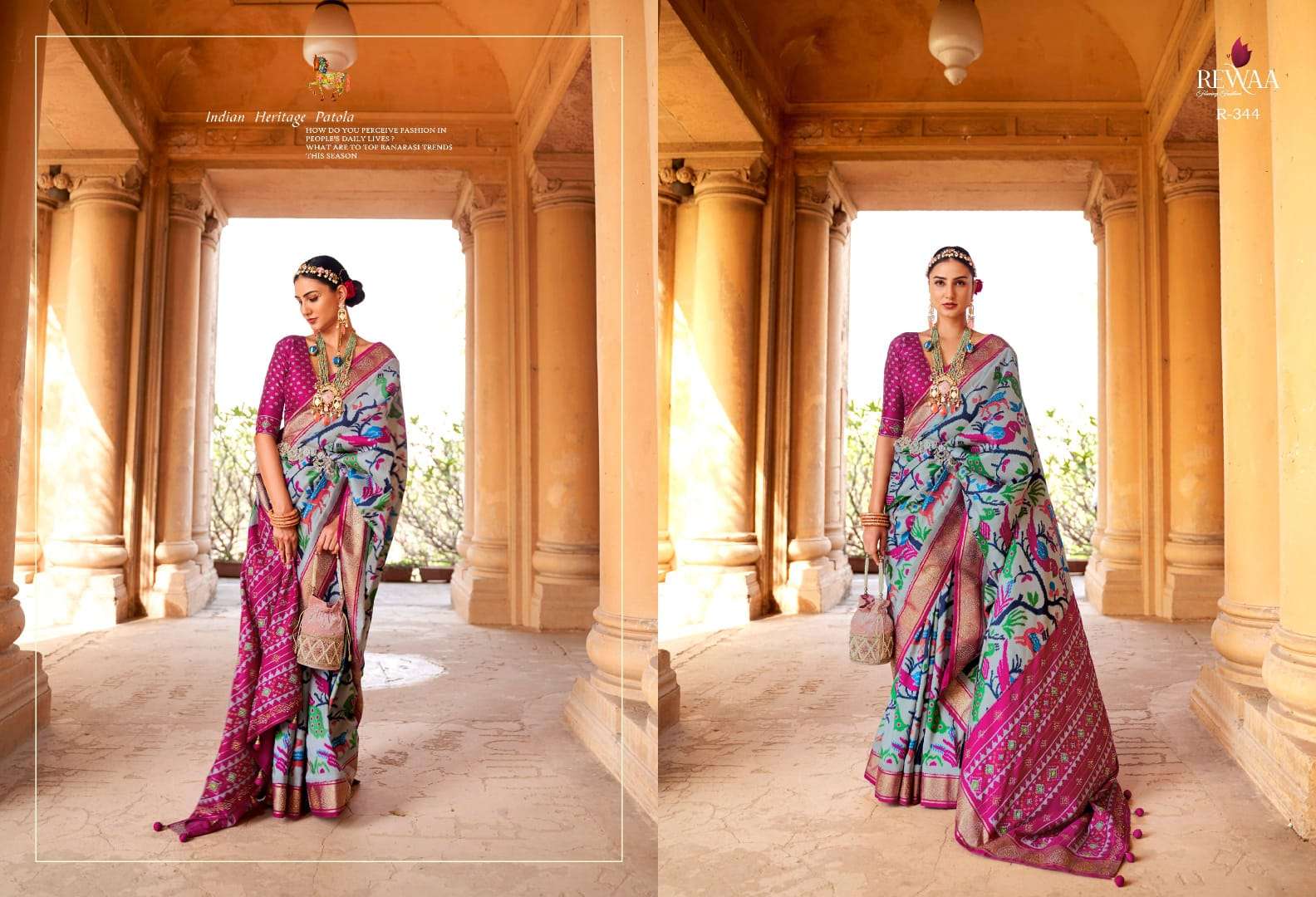 Patola Vol-4 By Rewaa 338 To 348 Series Indian Traditional Wear Collection Beautiful Stylish Fancy Colorful Party Wear & Occasional Wear Patola Sarees At Wholesale Price