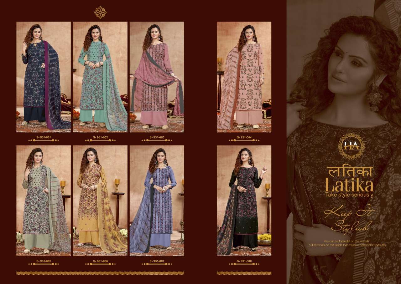 LATIKA BY HARSHIT FASHION HUB 931-001 TO 931-008 SERIES BEAUTIFUL STYLISH SUITS FANCY COLORFUL CASUAL WEAR & ETHNIC WEAR & READY TO WEAR PURE JAM COTTON PRINTED DRESSES AT WHOLESALE PRICE