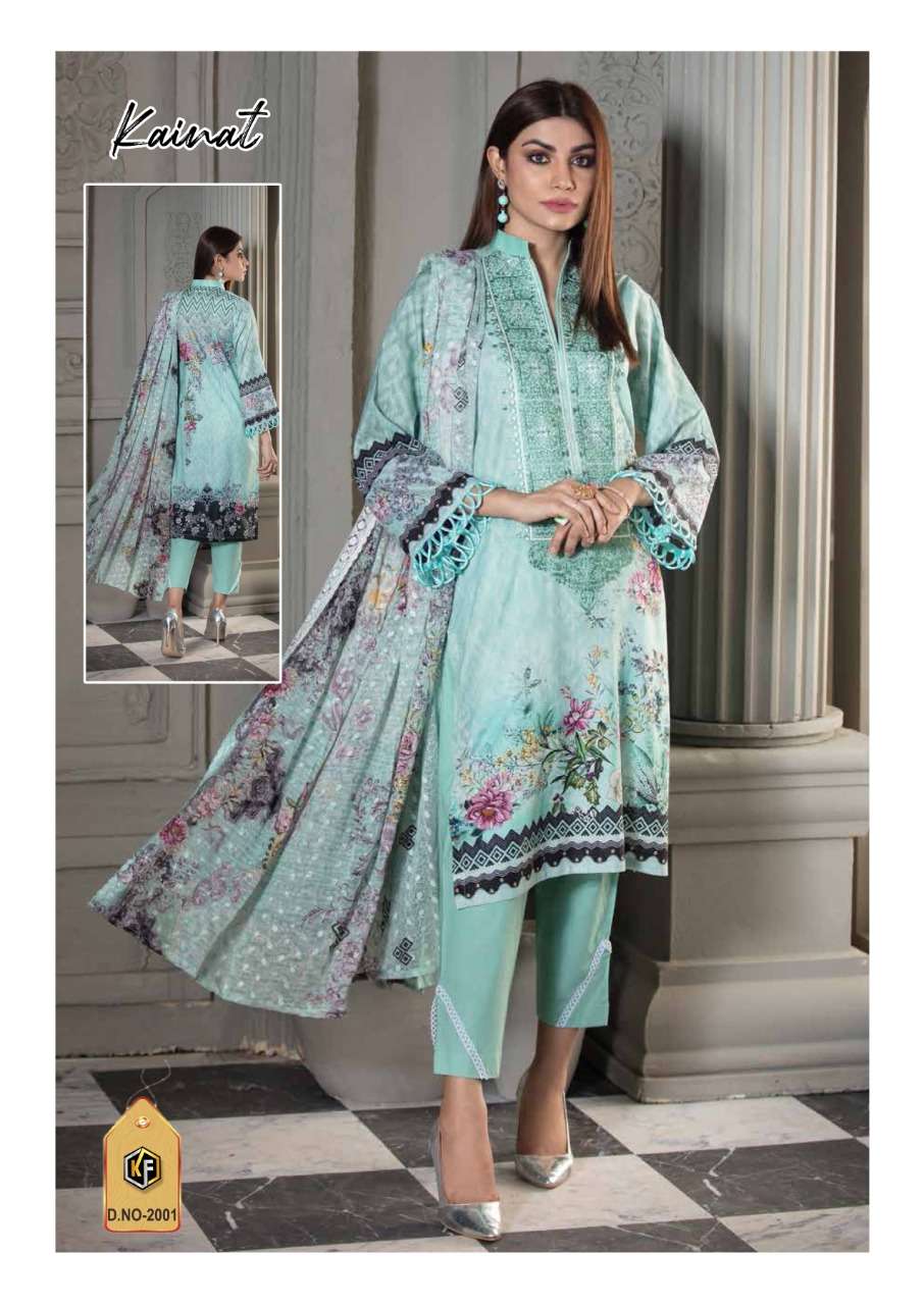 KAINAT VOL-2 BY KEVAL FAB 2001 TO 2006 SERIES BEAUTIFUL SUITS STYLISH FANCY COLORFUL PARTY WEAR & OCCASIONAL WEAR HEAVY COTTON PRINT DRESSES AT WHOLESALE PRICE