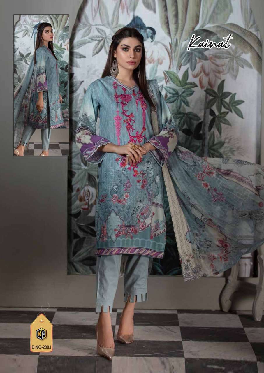 KAINAT VOL-2 BY KEVAL FAB 2001 TO 2006 SERIES BEAUTIFUL SUITS STYLISH FANCY COLORFUL PARTY WEAR & OCCASIONAL WEAR HEAVY COTTON PRINT DRESSES AT WHOLESALE PRICE