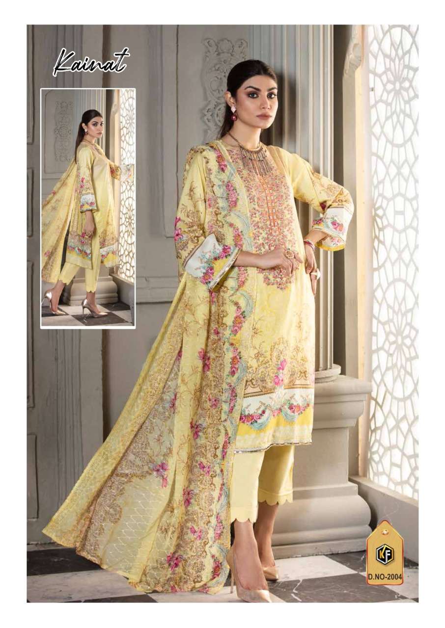 KAINAT VOL-2 BY KEVAL FAB 2001 TO 2006 SERIES BEAUTIFUL SUITS STYLISH FANCY COLORFUL PARTY WEAR & OCCASIONAL WEAR HEAVY COTTON PRINT DRESSES AT WHOLESALE PRICE
