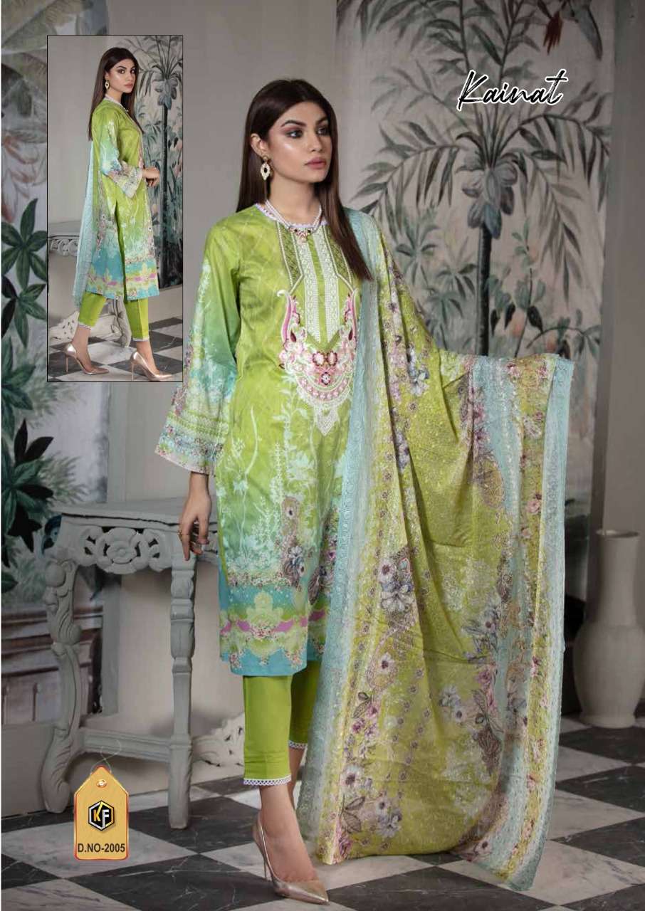 KAINAT VOL-2 BY KEVAL FAB 2001 TO 2006 SERIES BEAUTIFUL SUITS STYLISH FANCY COLORFUL PARTY WEAR & OCCASIONAL WEAR HEAVY COTTON PRINT DRESSES AT WHOLESALE PRICE