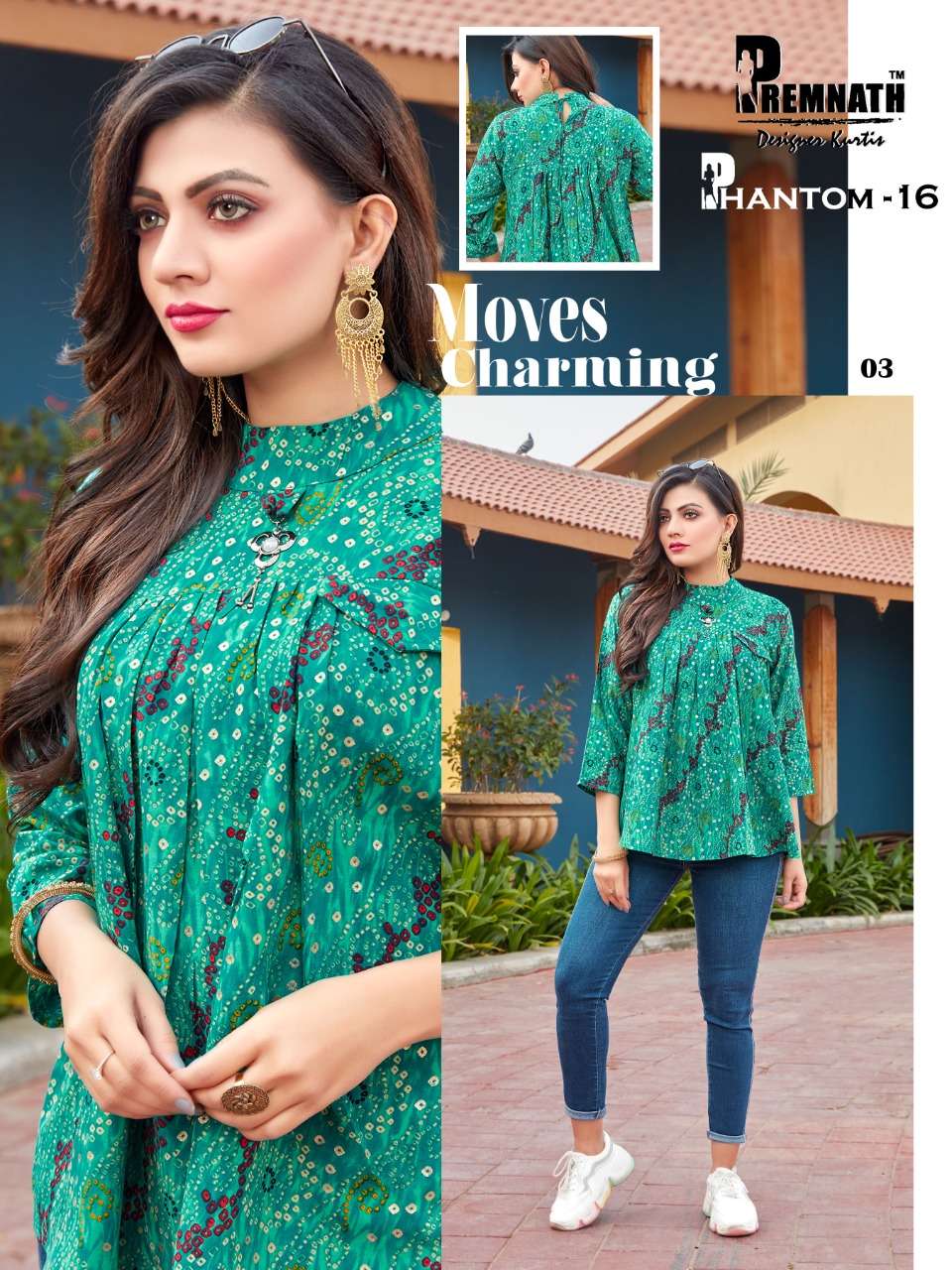 PHANTOM VOL-16 BY PREMNATH 01 TO 08 SERIES BEAUTIFUL STYLISH FANCY COLORFUL CASUAL WEAR & ETHNIC WEAR RAYON PRINT TOPS AT WHOLESALE PRICE