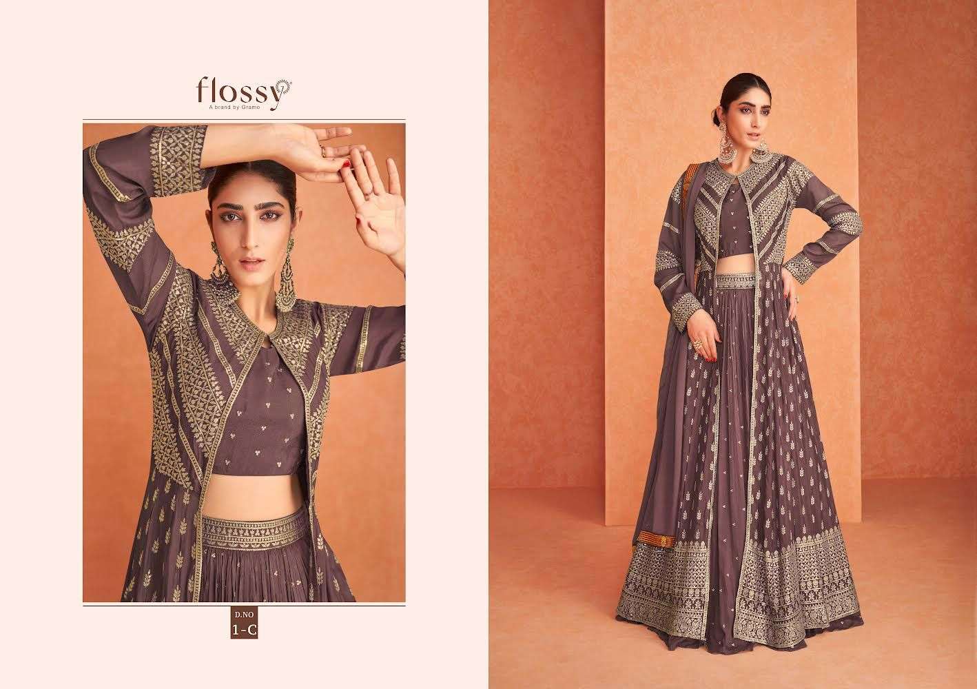 Naksh Colour Plus By Flossy 1-A To 1-D Series Beautiful Suits Colorful Stylish Fancy Casual Wear & Ethnic Wear Heavy Real Georgette Dresses At Wholesale Price