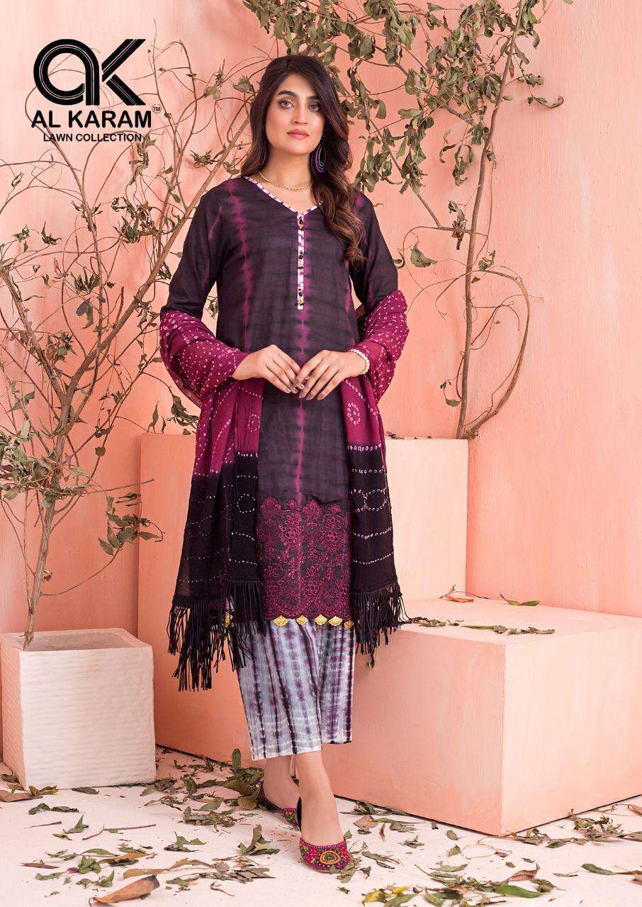 CHIKAN KARI WORK BY AL KARAM LAWN COLLECTION 01 TO 04 SERIES BEAUTIFUL SUITS COLORFUL STYLISH FANCY CASUAL WEAR & ETHNIC WEAR CAMBRIC COTTON EMBROIDERED DRESSES AT WHOLESALE PRICE