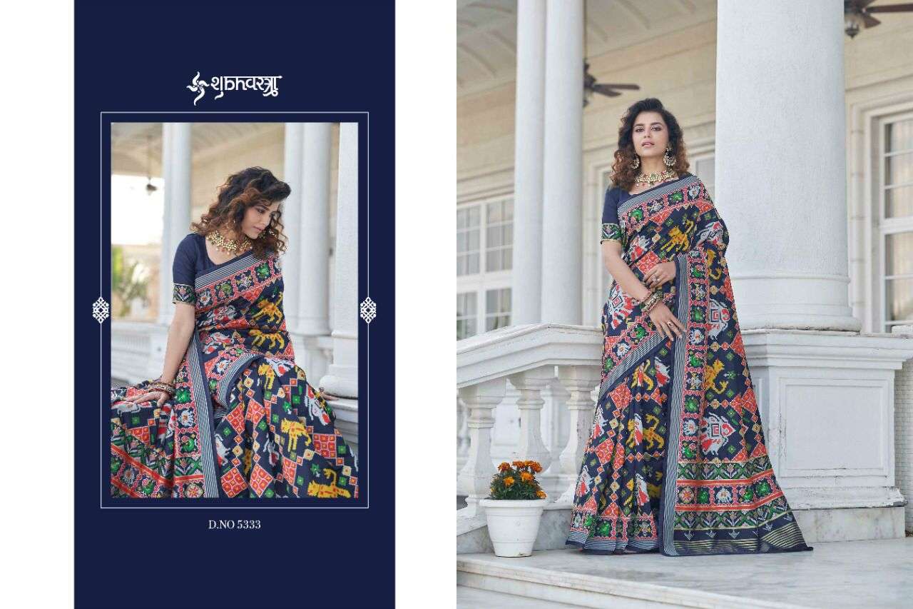 Patola Vol-4 By Shubhkala 5331 To 5333 Series Indian Traditional Wear Collection Beautiful Stylish Fancy Colorful Party Wear & Occasional Wear Patola Silk Sarees At Wholesale Price