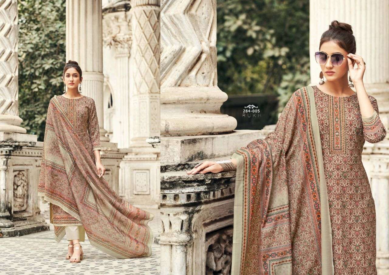 RUKH VOL-4 BY SARGAM PRINTS 284-001 TO 284-008 SERIES BEAUTIFUL STYLISH SHARARA SUITS FANCY COLORFUL CASUAL WEAR & ETHNIC WEAR & READY TO WEAR PURE LAWN PRINTED DRESSES AT WHOLESALE PRICE