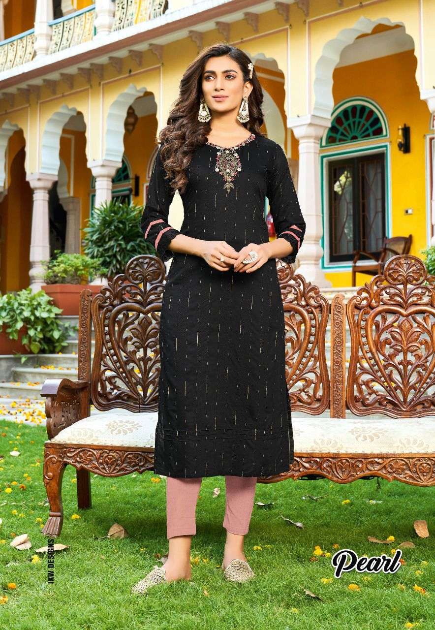 PEARL BY IKW 001 TO 008 SERIES DESIGNER STYLISH FANCY COLORFUL BEAUTIFUL PARTY WEAR & ETHNIC WEAR COLLECTION VISCOSE KURTIS AT WHOLESALE PRICE