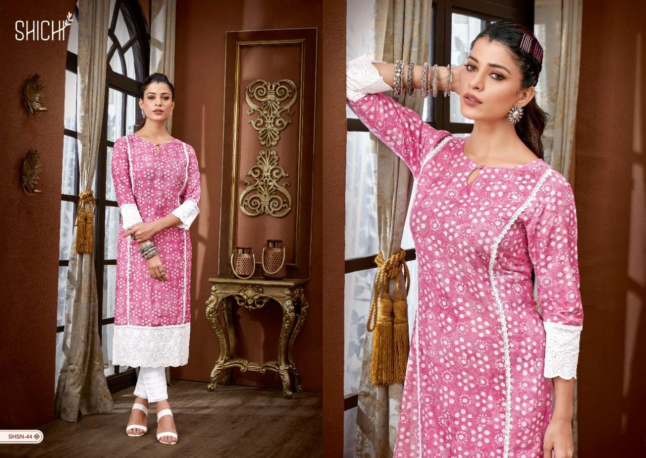 Sana By Shichi 43 To 48 Series Designer Stylish Fancy Colorful Beautiful Party Wear & Ethnic Wear Collection Viscose Kurtis With Bottom At Wholesale Price