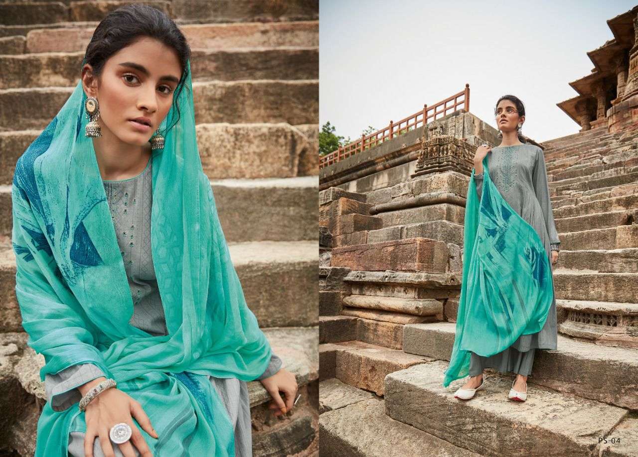 PRISHA BY EHRUM 01 TO 08 SERIES BEAUTIFUL SUITS COLORFUL STYLISH FANCY CASUAL WEAR & ETHNIC WEAR PURE COTTON PRINT WITH EMBROIDERED DRESSES AT WHOLESALE PRICE