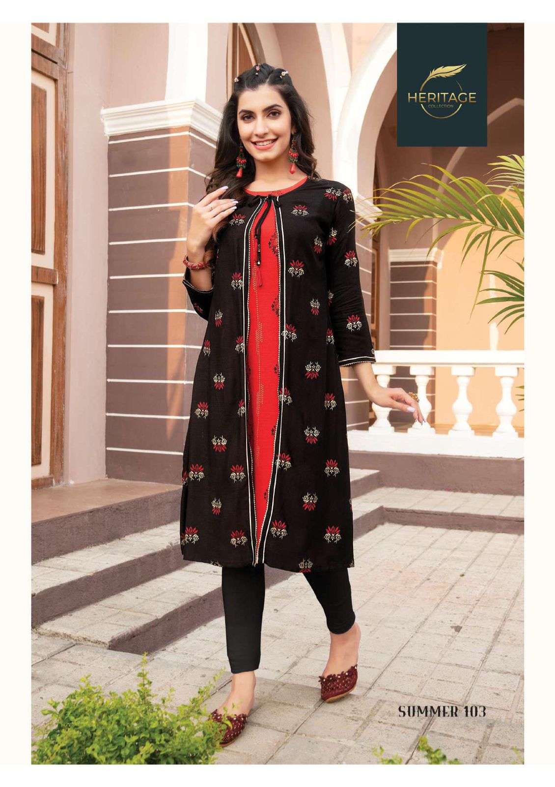 SUMMER JACKET BY HERITAGE 101 TO 108 SERIES DESIGNER STYLISH FANCY COLORFUL BEAUTIFUL PARTY WEAR
