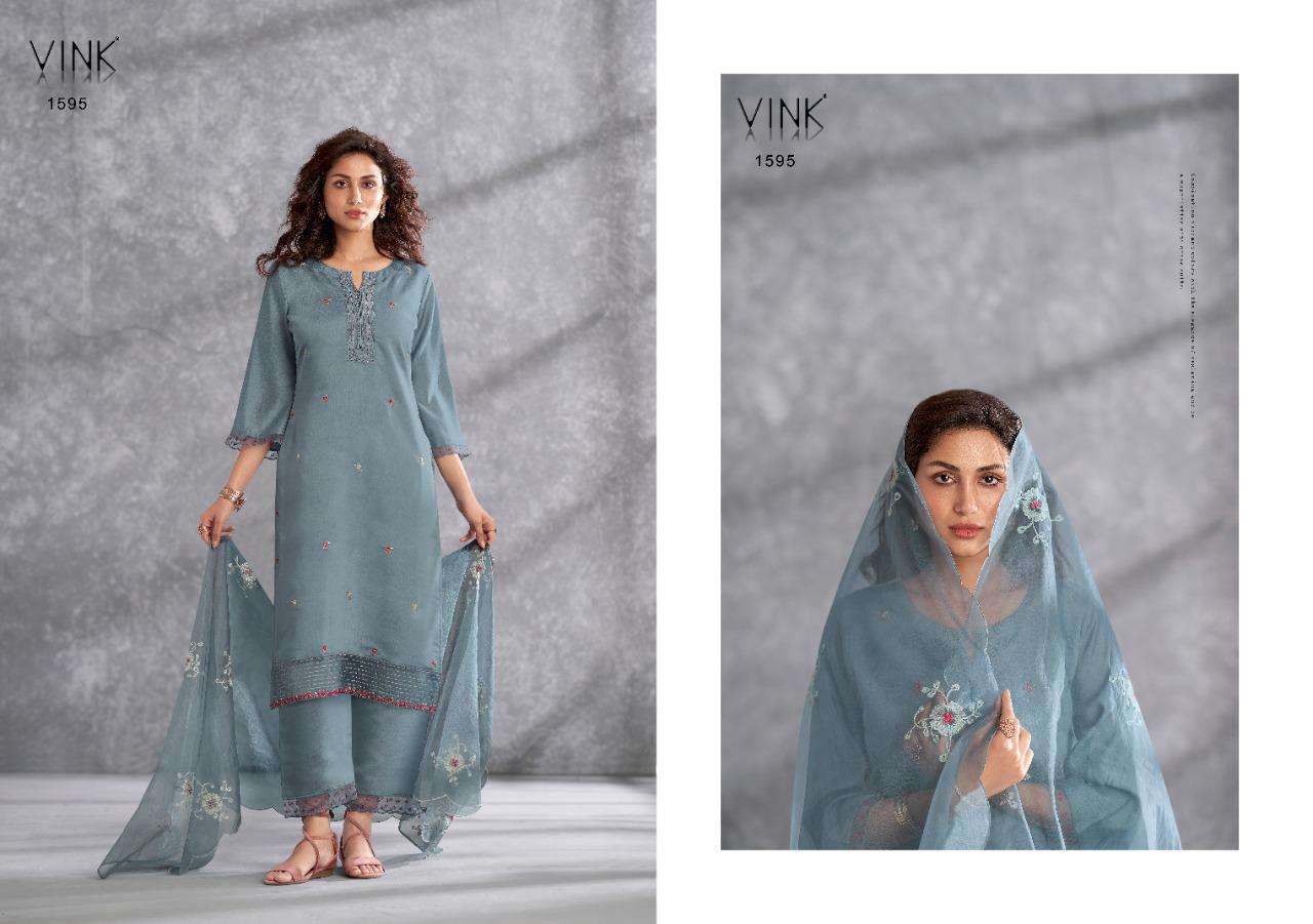 SUNSHINE VOL-2 BY VINK 1591 TO 1596 SERIES BEAUTIFUL SUITS COLORFUL STYLISH FANCY CASUAL WEAR & ETHNIC WEAR VISCOSE EMBROIDERED DRESSES AT WHOLESALE PRICE