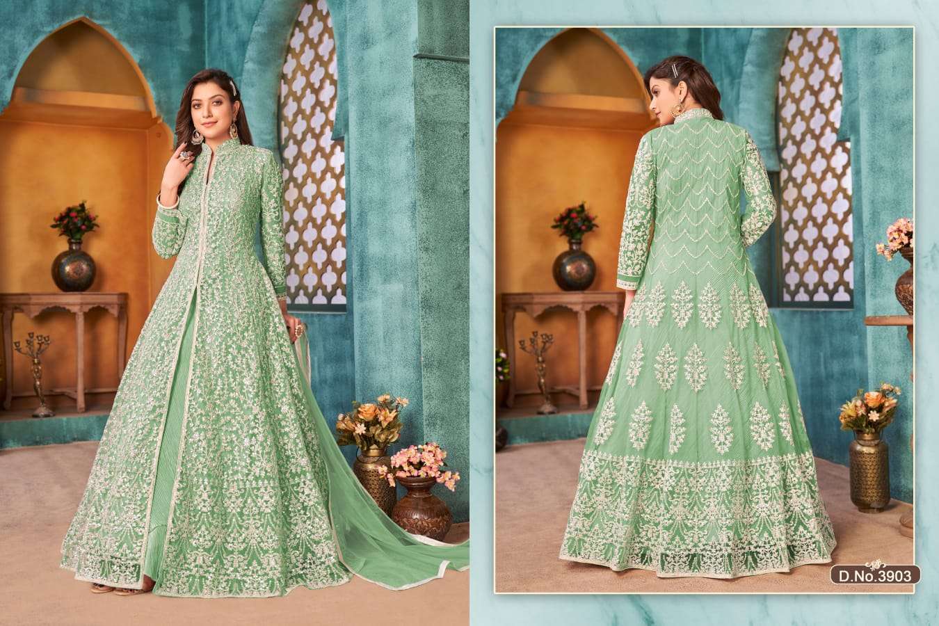 Aanaya Vol-139 By Twisha 3901 To 3904 Series Designer Wedding Collection Beautiful Stylish Fancy Colorful Party Wear & Occasional Wear Net Embroidered Dresses At Wholesale Price